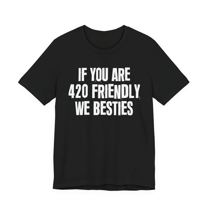 If You Are 420 Friendly We Besties - T-Shirt