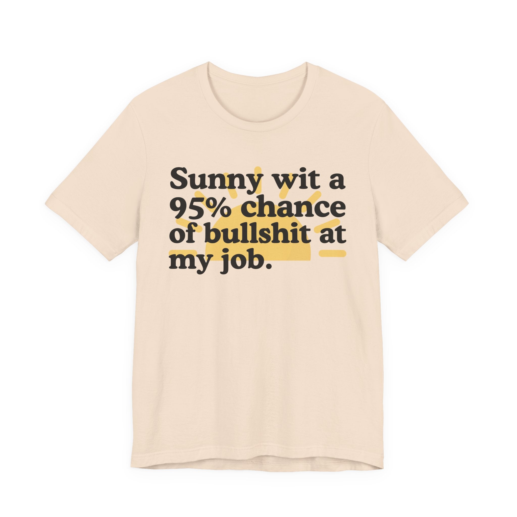 Sunny Wit A 95% Chance Of Bullshit At My Job — Funny Statement T-Shirt