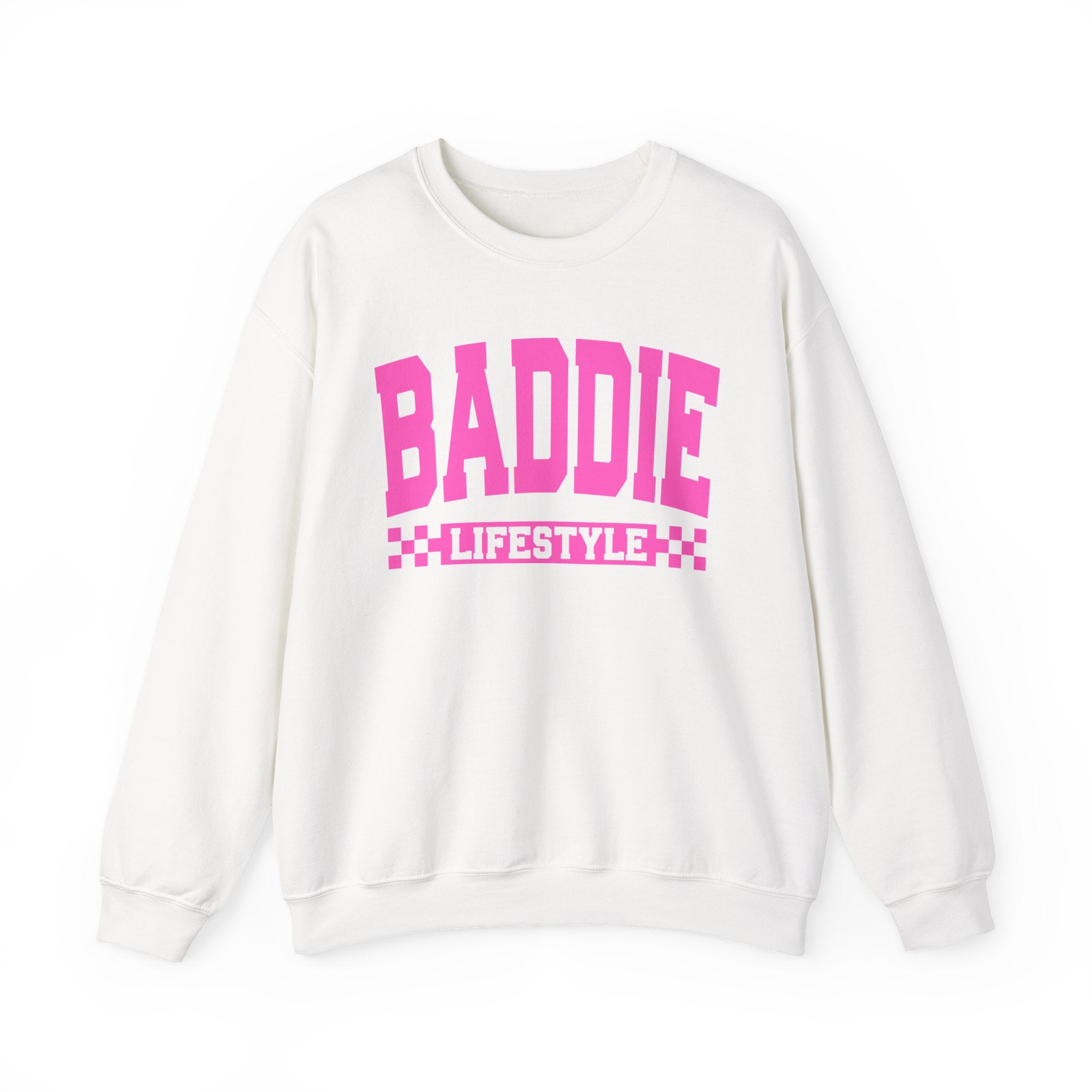 Baddie Lifestyle — Pink Varsity Sweatshirt