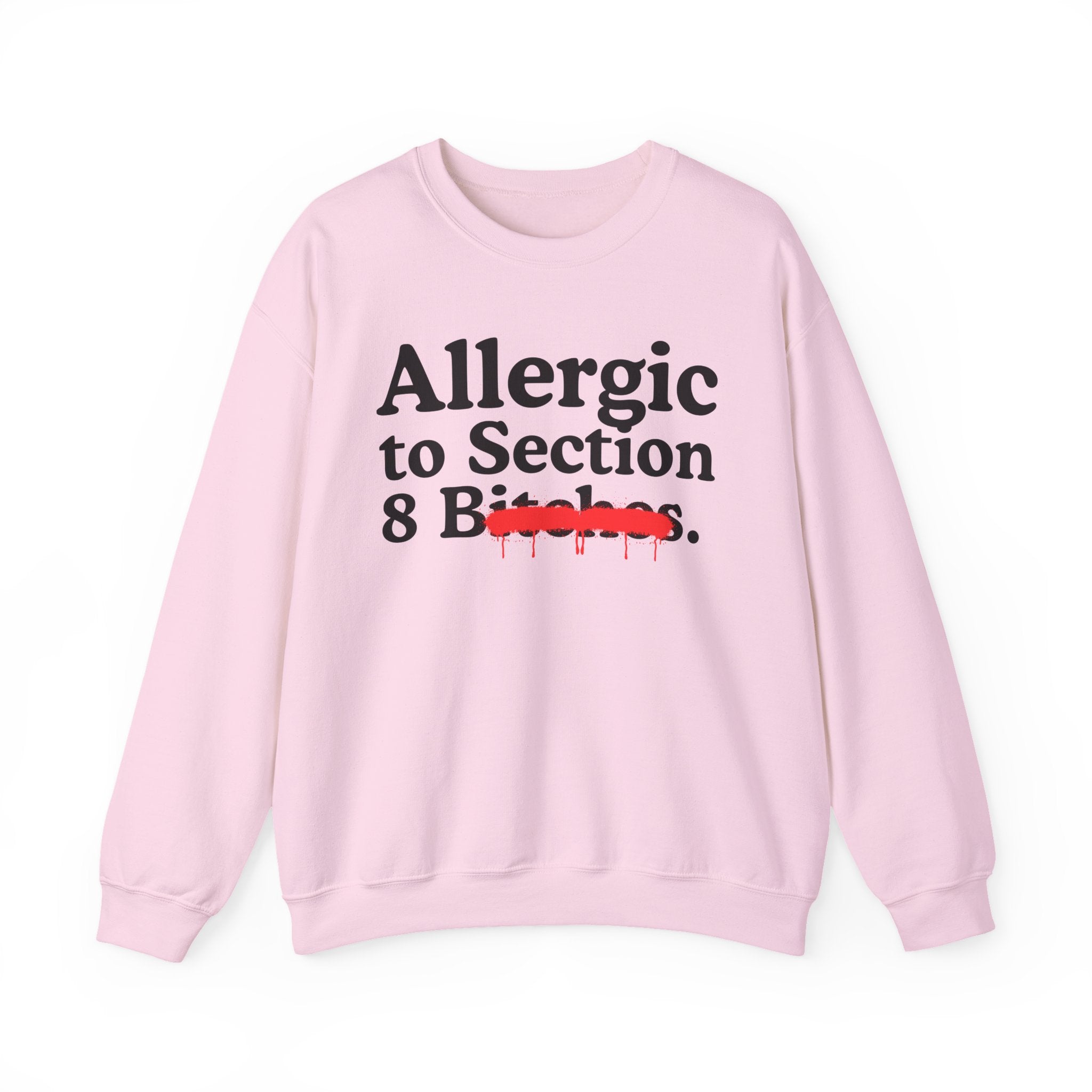 Allergic To Section 8 Bitches — Sarcastic Sassy Statement Sweatshirt
