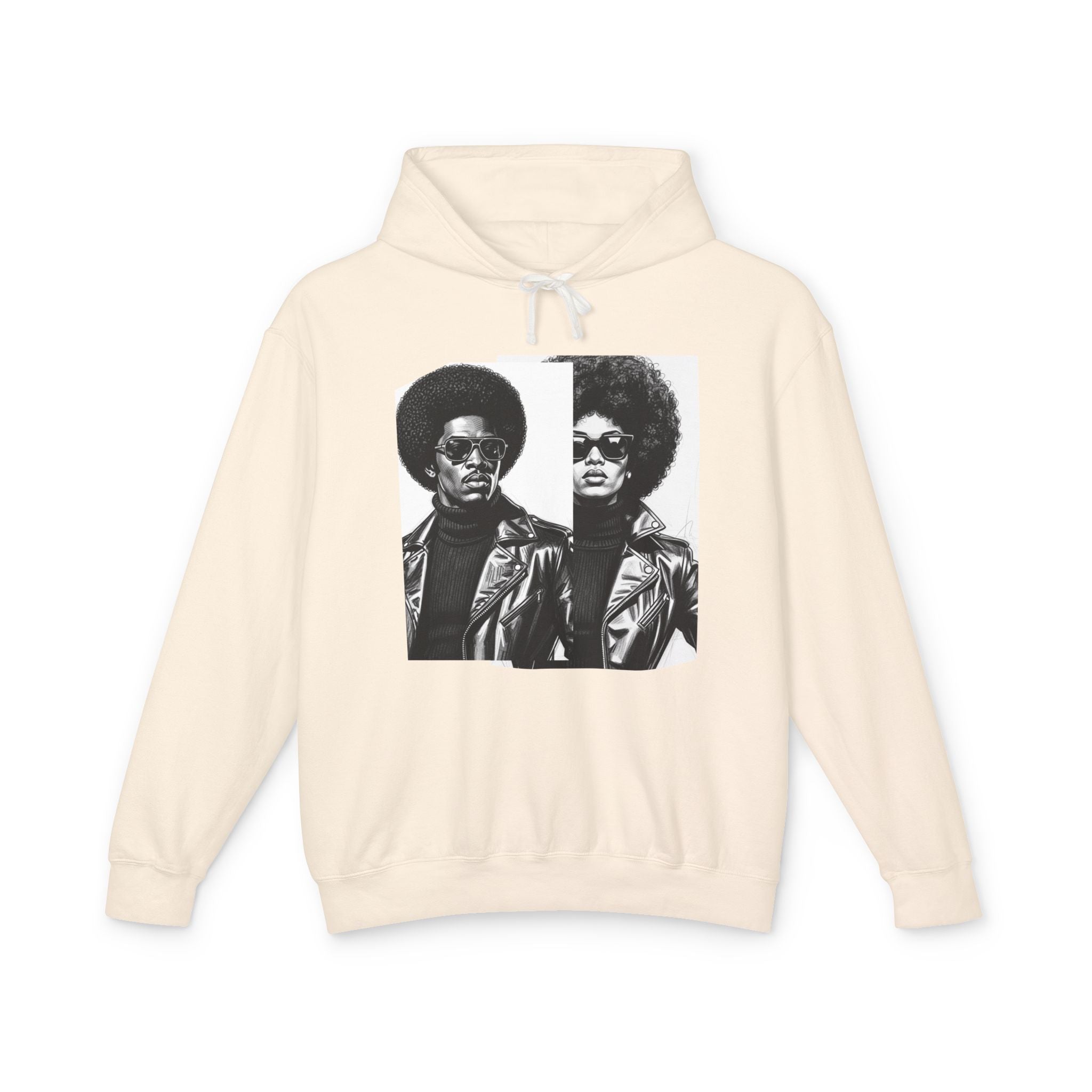 70s Black Couple Portrait - African American Pride Hoodie