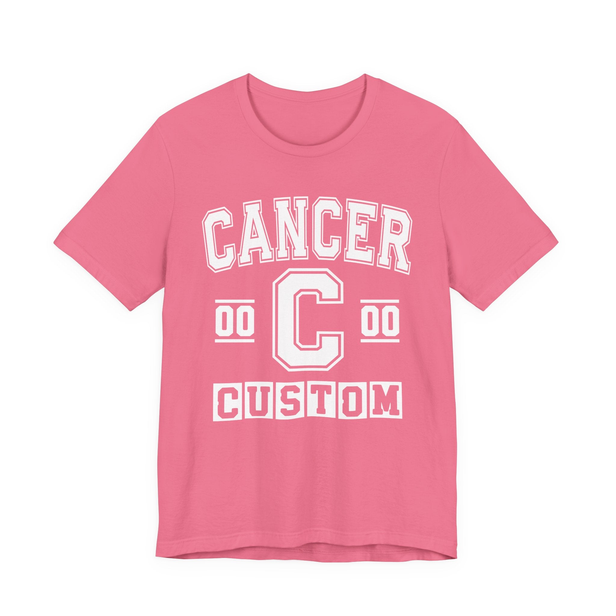 Custom Cancer Varsity Tee Shirt — Customize Birthday Day/Month/Year - Customize Season/nation/Society