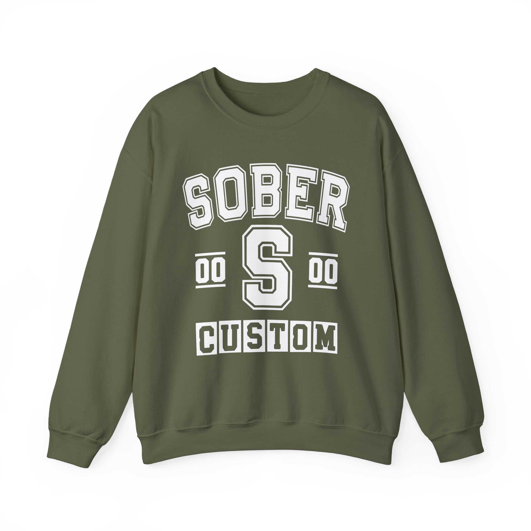 Custom Sober Varsity Sweatshirt — Customize Birthday Day/Month/Year — Customize Gemini Season/Nation