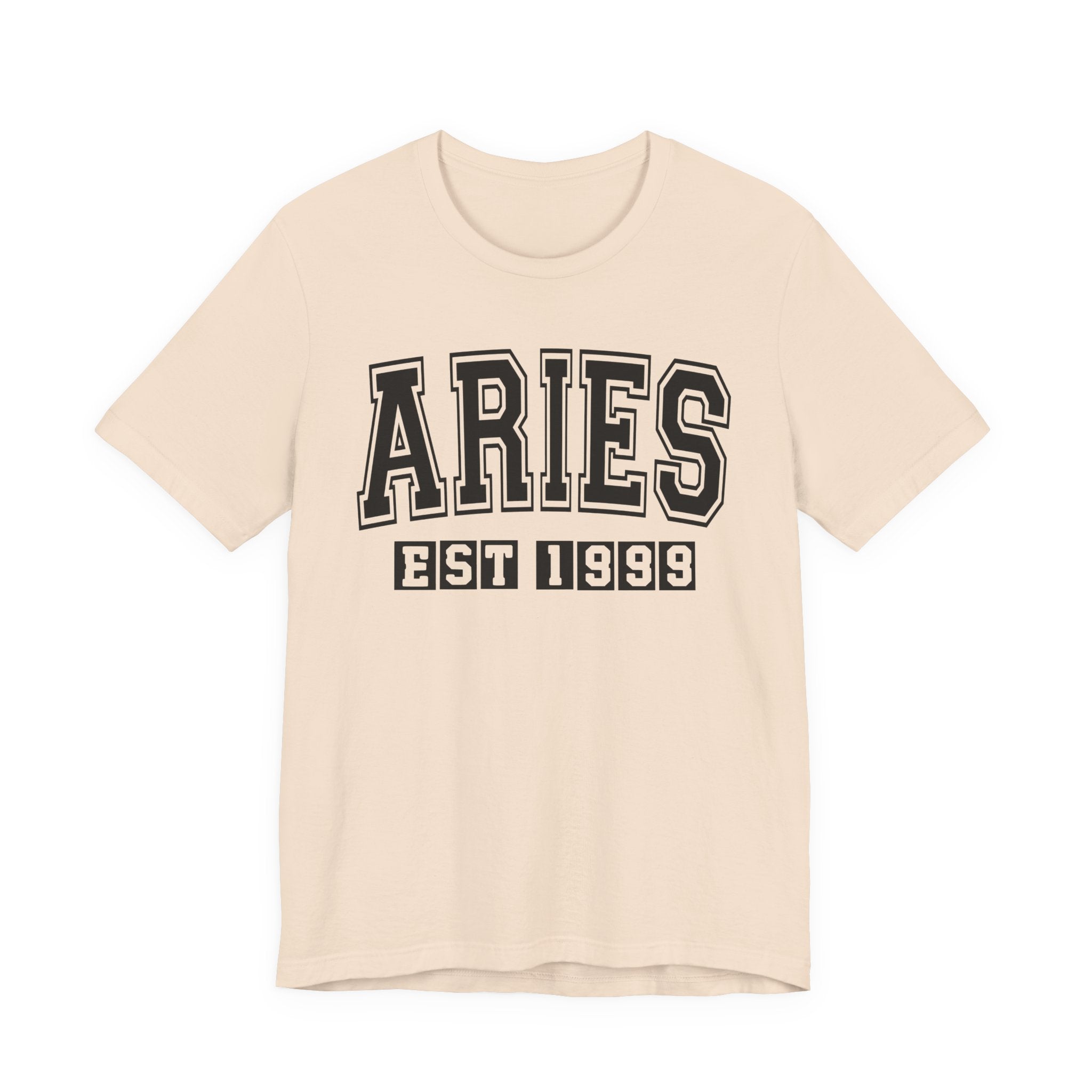 Aries EST (YEAR) Personalization — Zodiac Birthday Tee Shirt