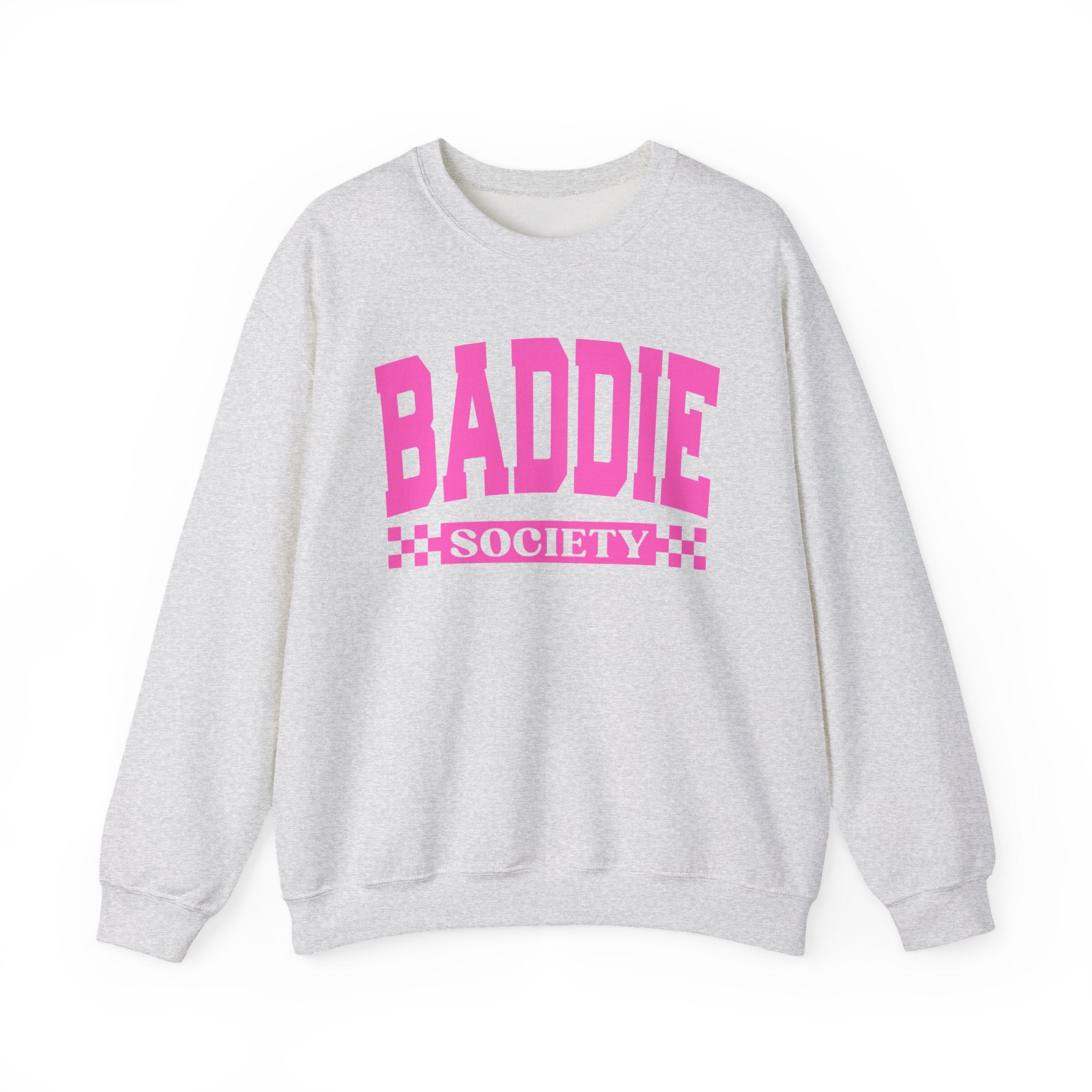 Baddie Society - Pink Varsity Sweatshirt