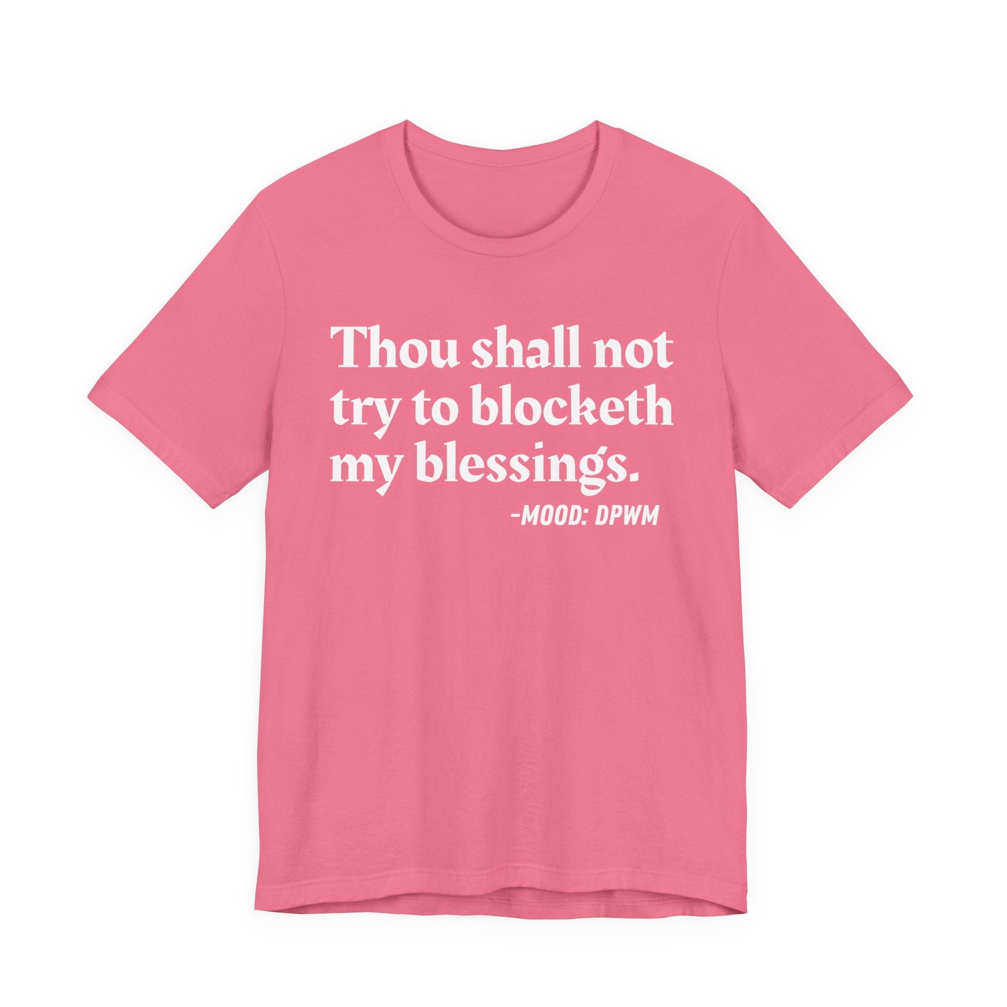 Thou Shall Not Try To Blocketh My Blessings — Funny Financial Humor T-Shirt