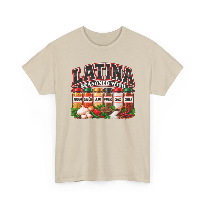 Latina Seasoned With Adobo Sazón Ajo Comino Saz Chile － T-Shirt