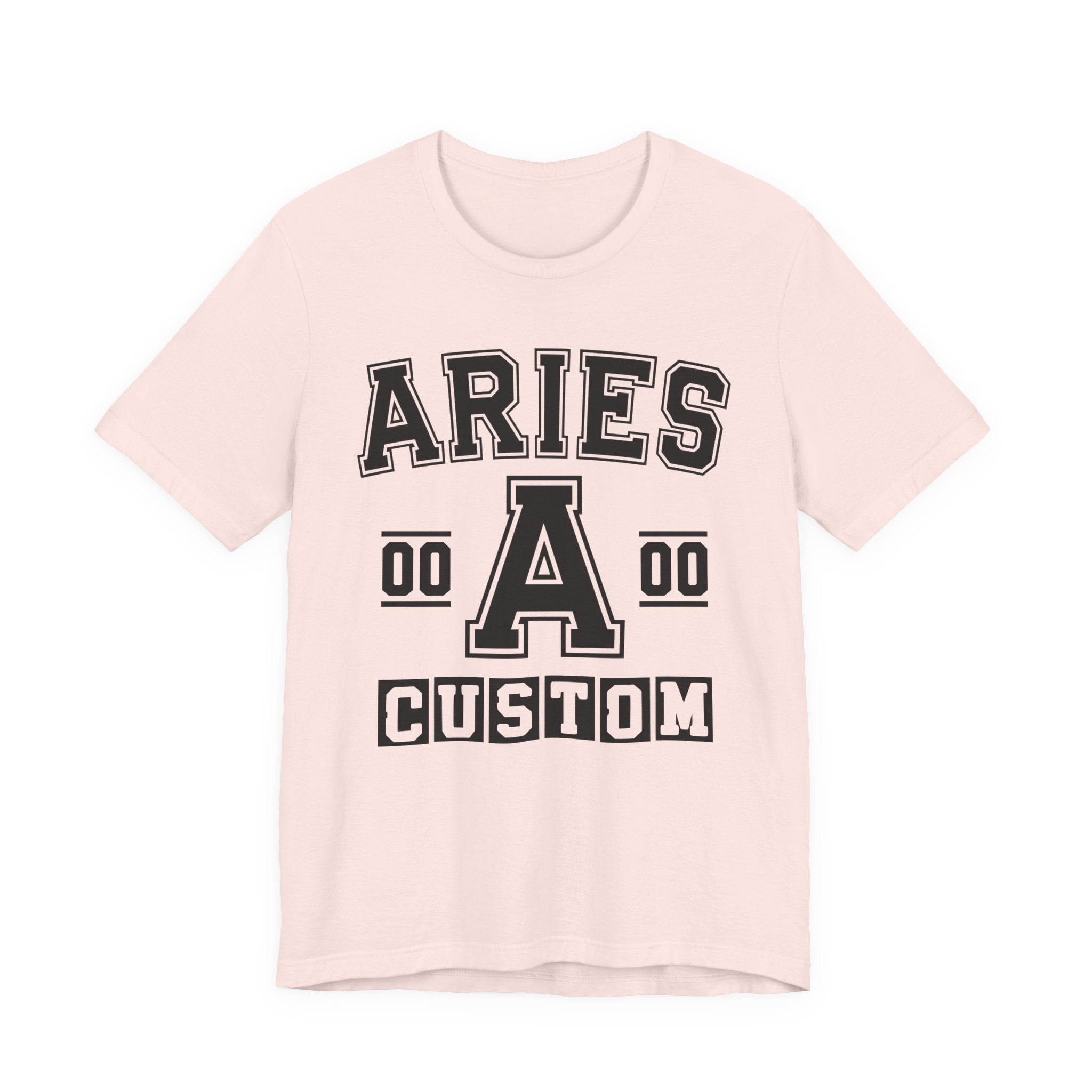 Custom Aries Varsity Tee Shirt — Customize Birthday Day/Month/Year - Customize Season/nation/Society