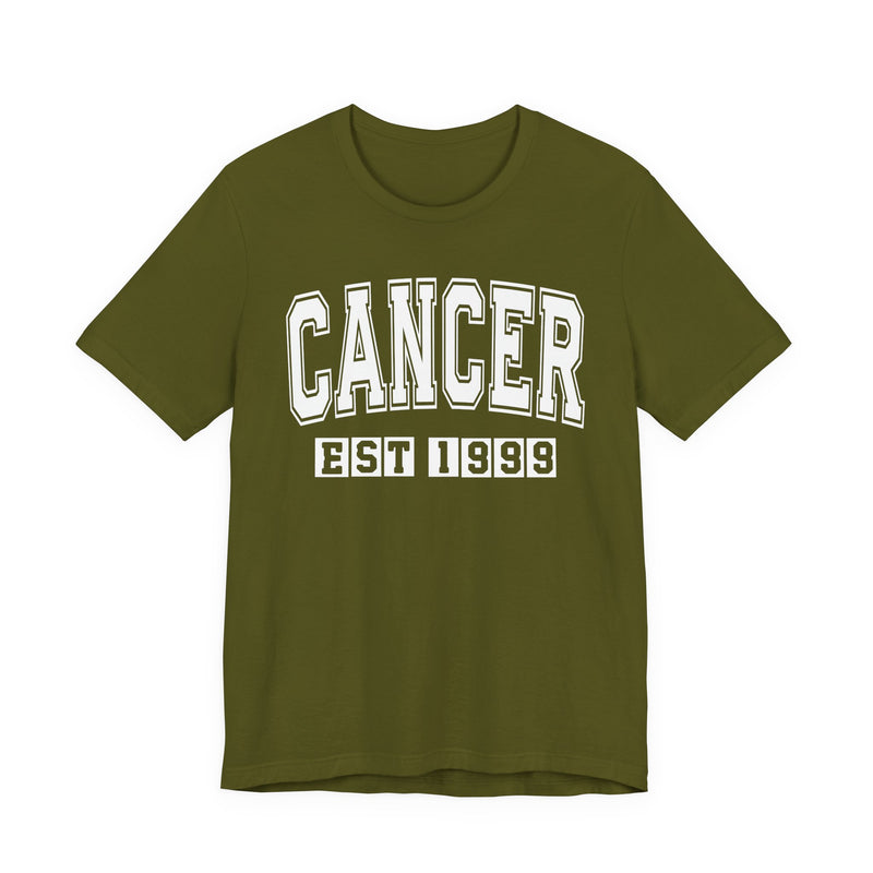 Cancer EST (YEAR) Personalization — Zodiac Birthday T-Shirt