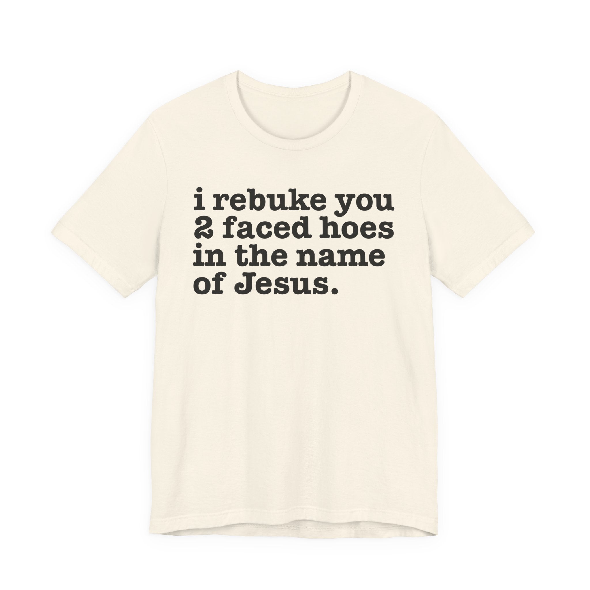 I Rebuke You 2 Faced Hoes in the Name of Jesus — Christian Humor T-Shirt