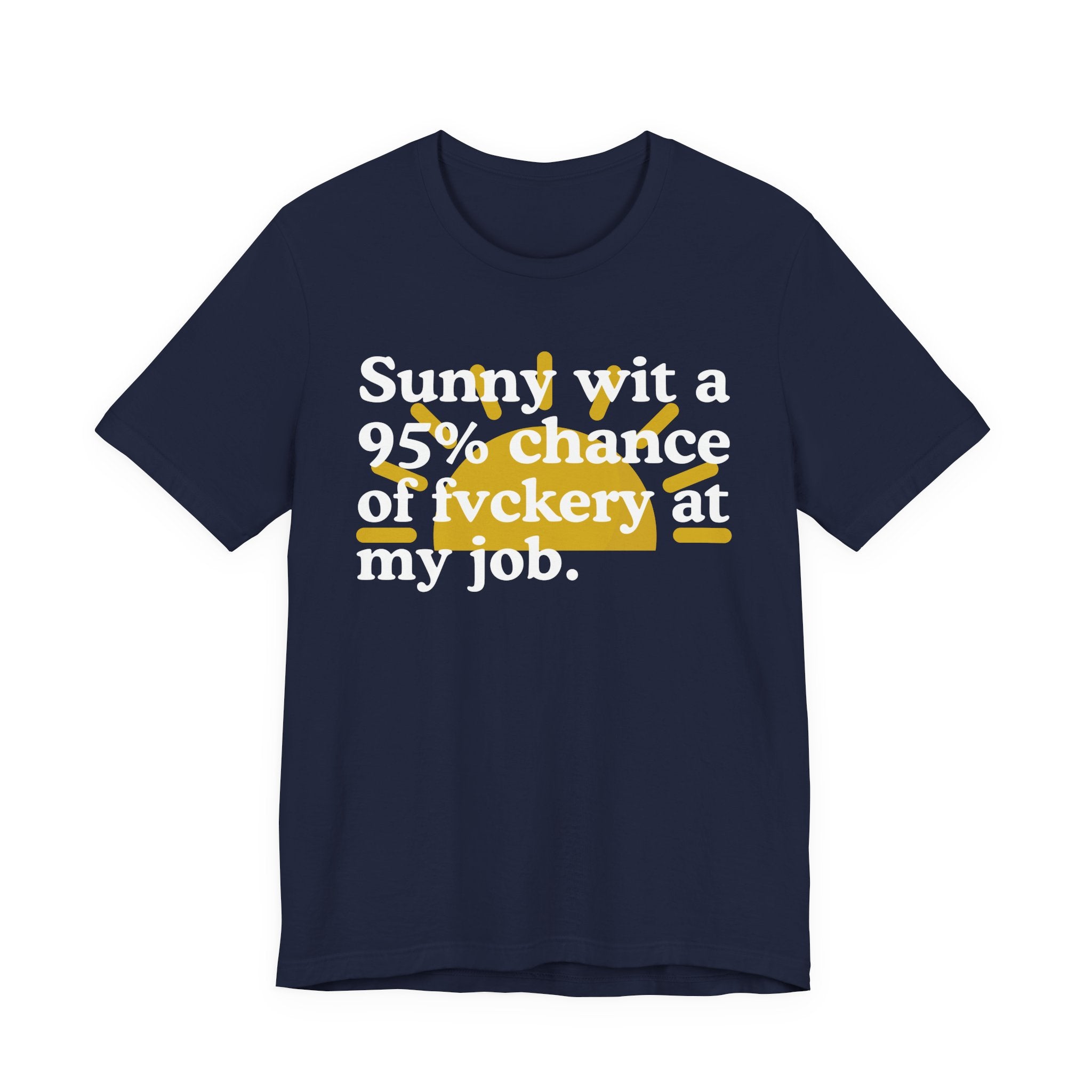 Sunny Wit A 95% Chance Of Bullshit At My Job — Funny Statement T-Shirt