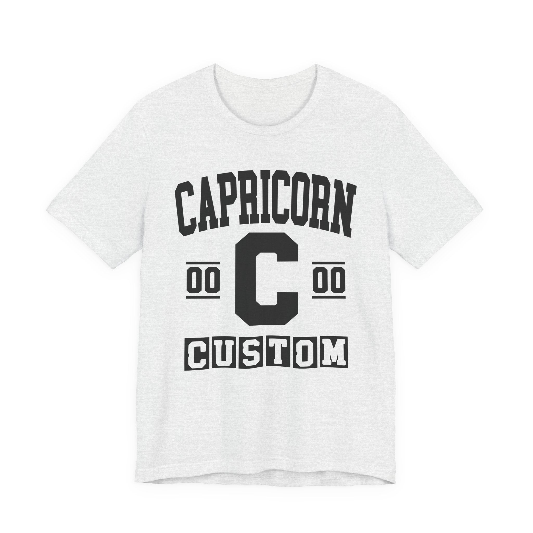 Custom Capricorn Varsity Tee Shirt — Customize Birthday Day/Month/Year - Customize Season/nation/Society