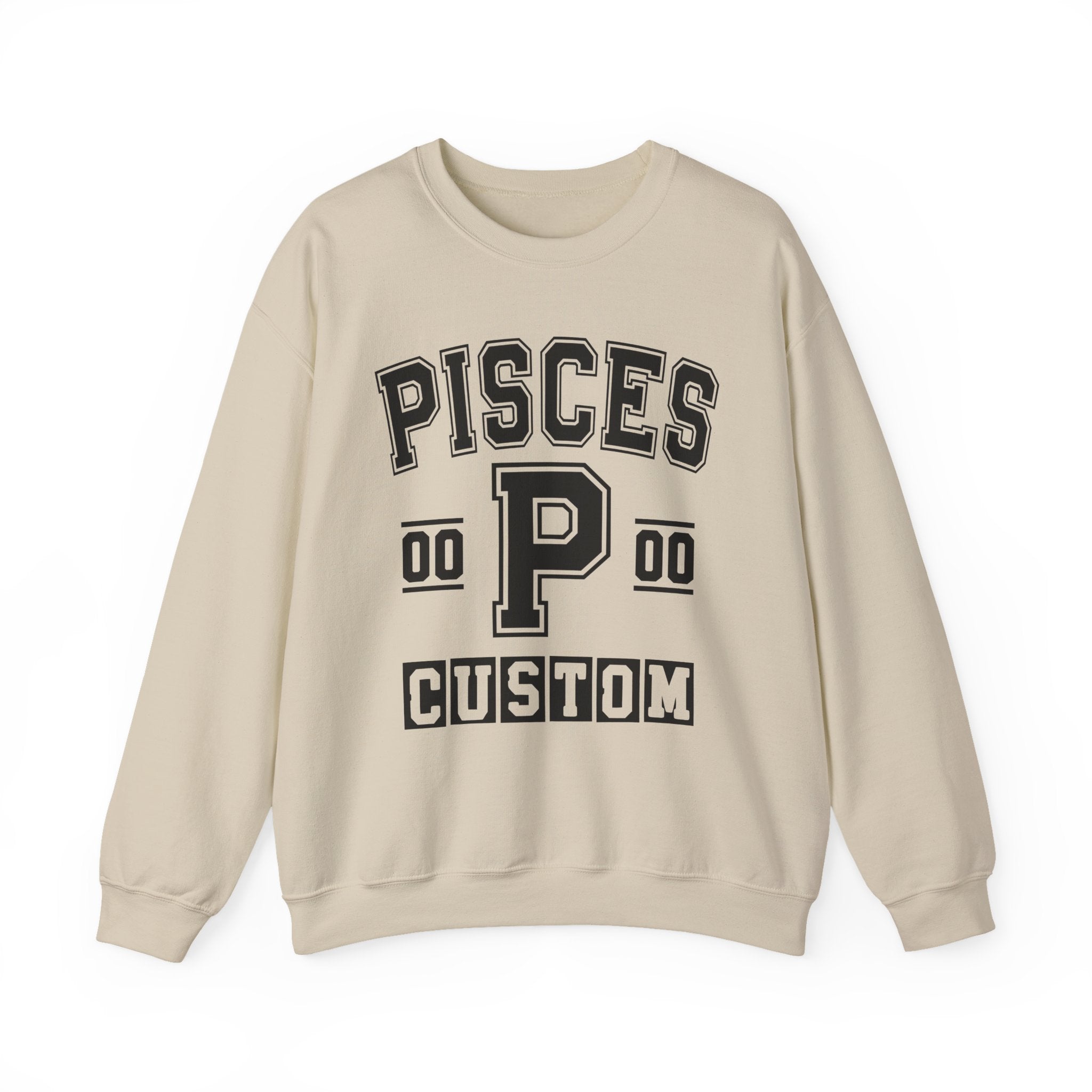 Custom Pisces Varsity Sweatshirt - Customize Birthday Day/Month/Year - Customize Gemini Season/Nation