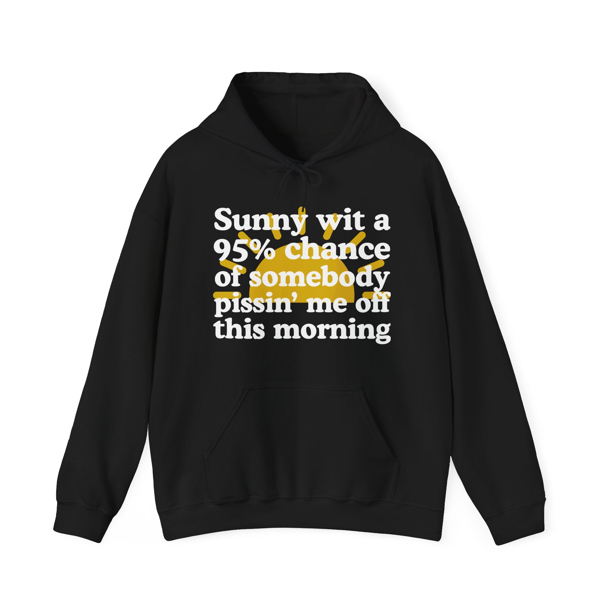 Sunny wit a 95% chance of Somebody Pissin' Me Off this Morning —  Funny Weather Forecast Hoodie
