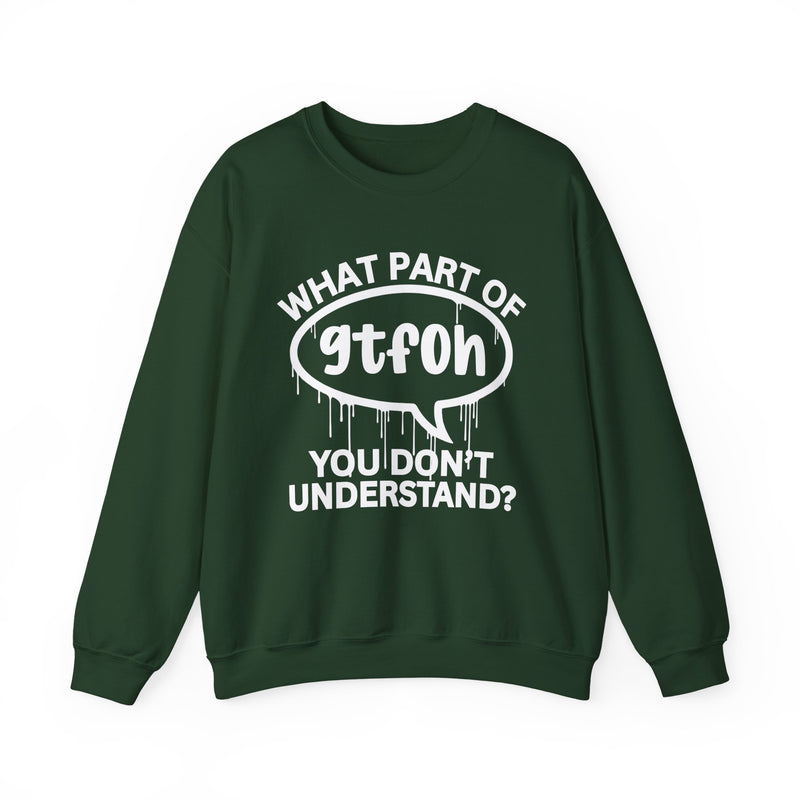 What Part of GTFOH You Don't Understand? Witty Sweatshirt