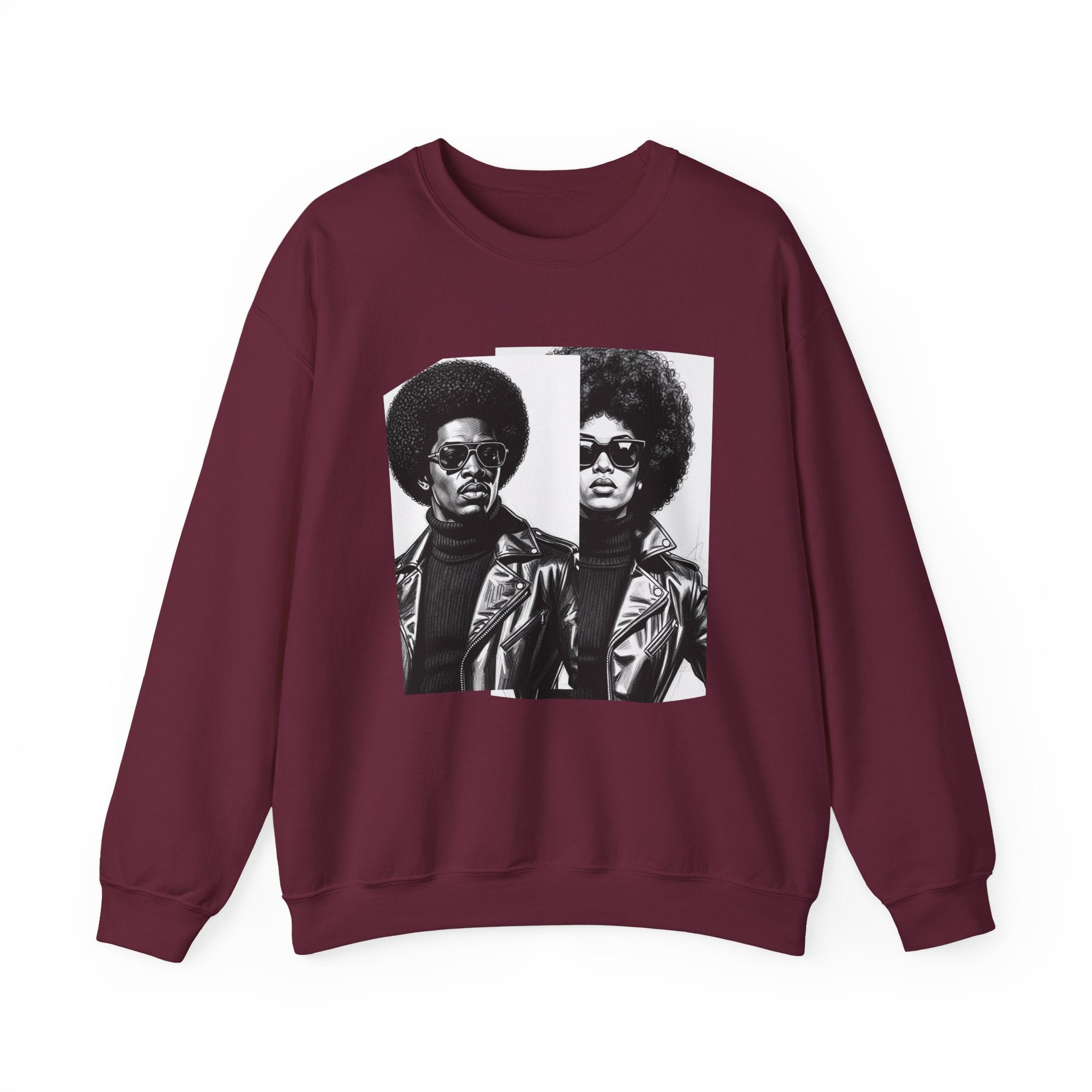 70s Portrait Of Black Couple - African American Pride Sweatshirt