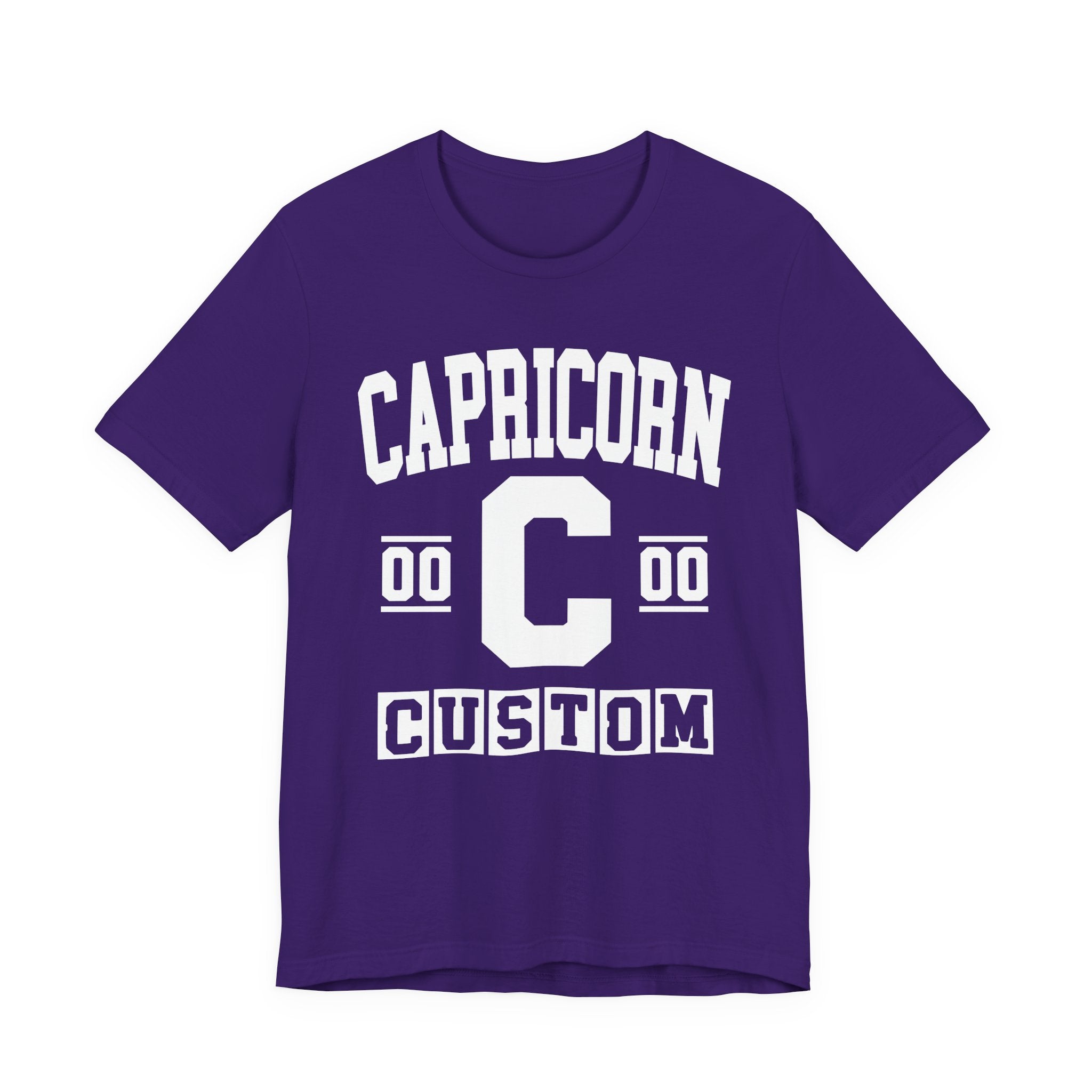 Custom Capricorn Varsity Tee Shirt — Customize Birthday Day/Month/Year - Customize Season/nation/Society