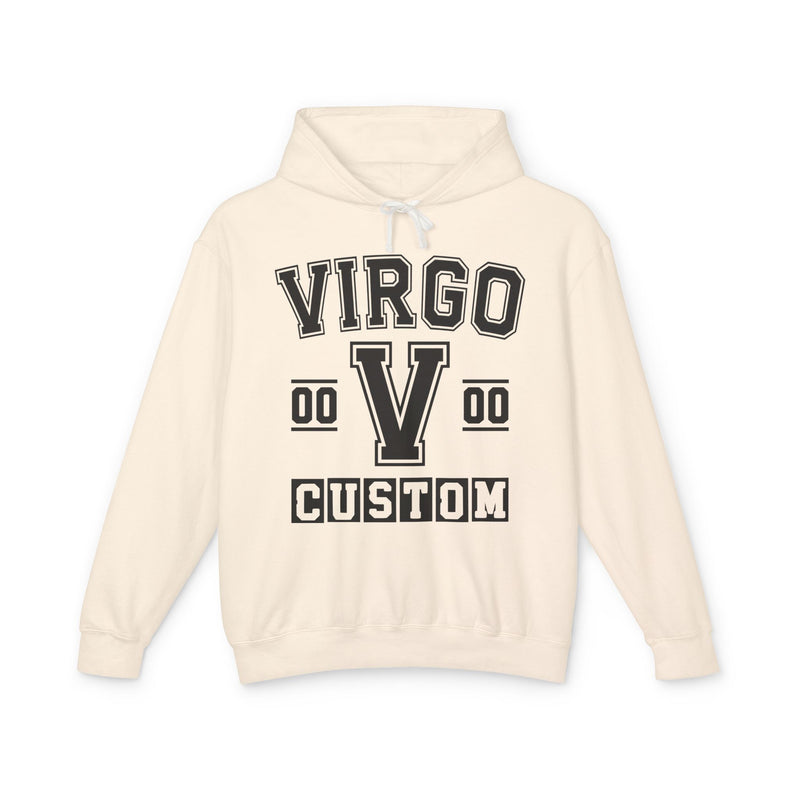 Custom Virgo Varsity Hoodie — Customize Birthday Day/Month/Year — Customize Gemini Season/Nation