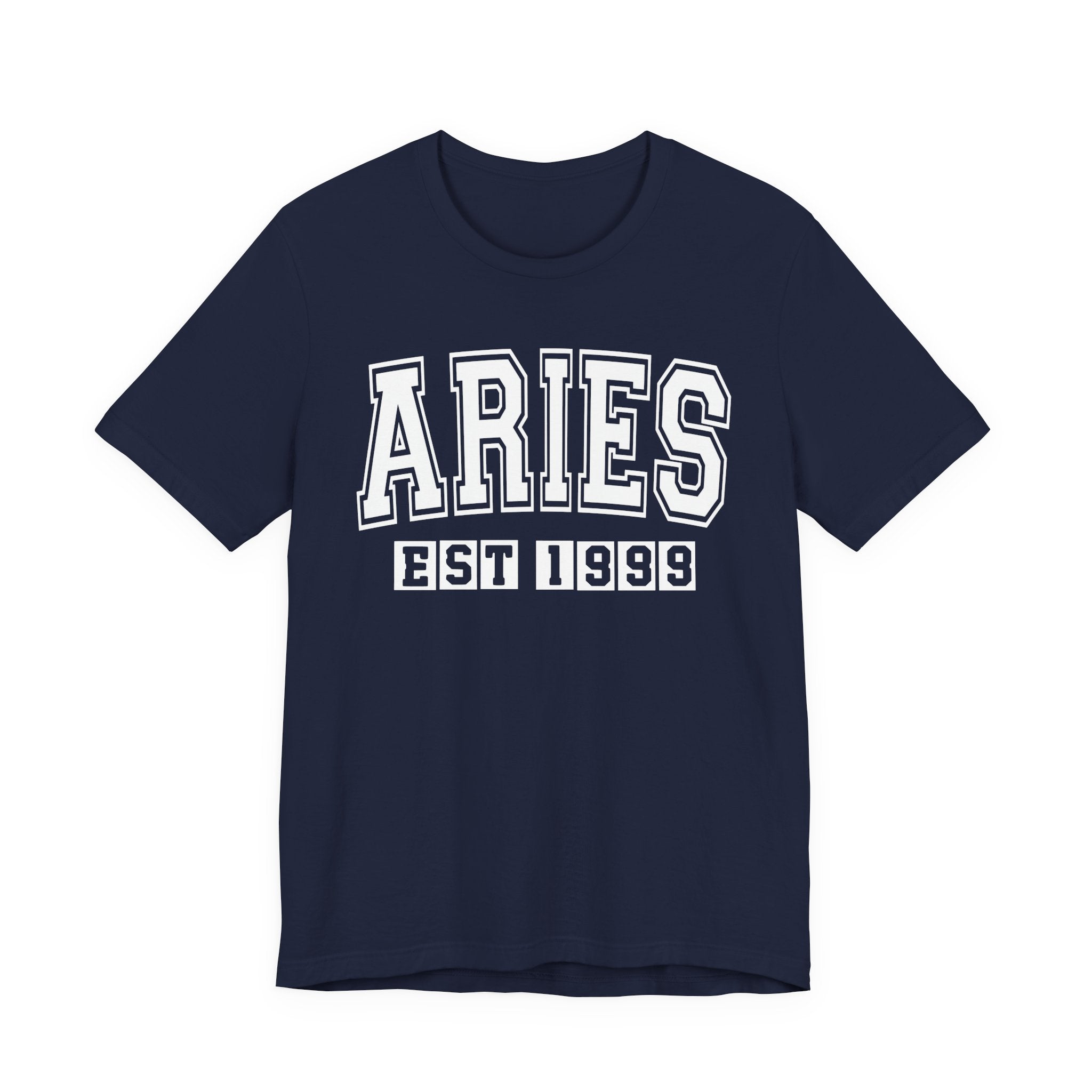 Aries EST (YEAR) Personalization — Zodiac Birthday Tee Shirt