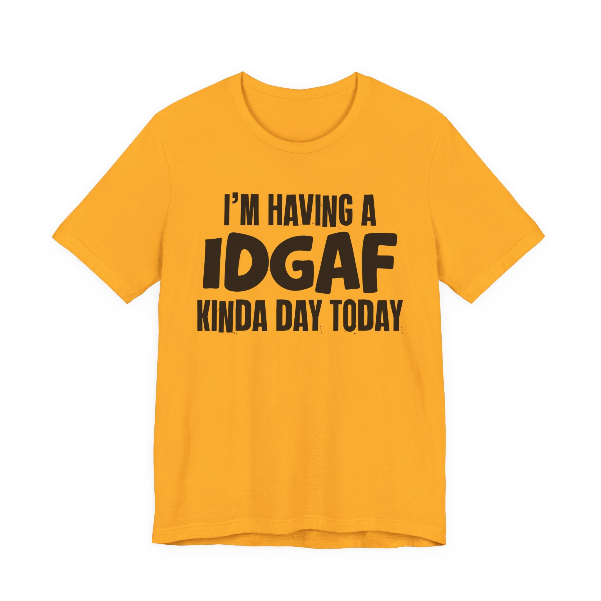 I'm Having a Idgaf Kinda Day Today - Humorous Mood T-Shirt