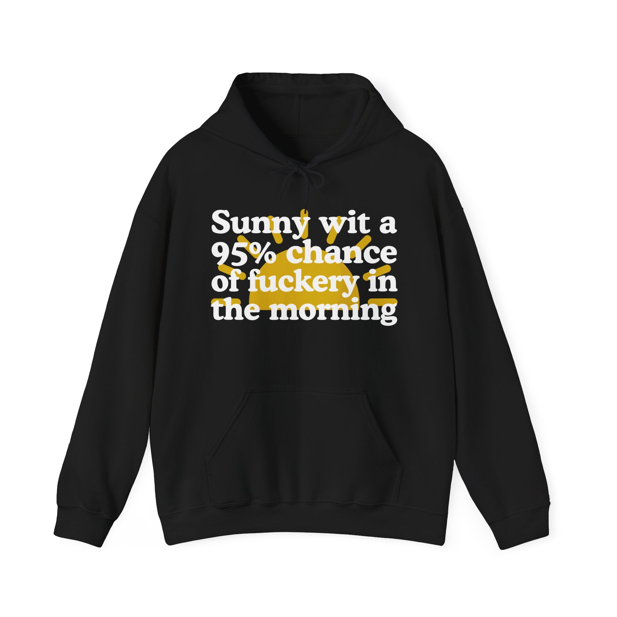 Sunny wit a 95% chance of Fuckery in the Morning —  Funny Weather Forecast Hoodie