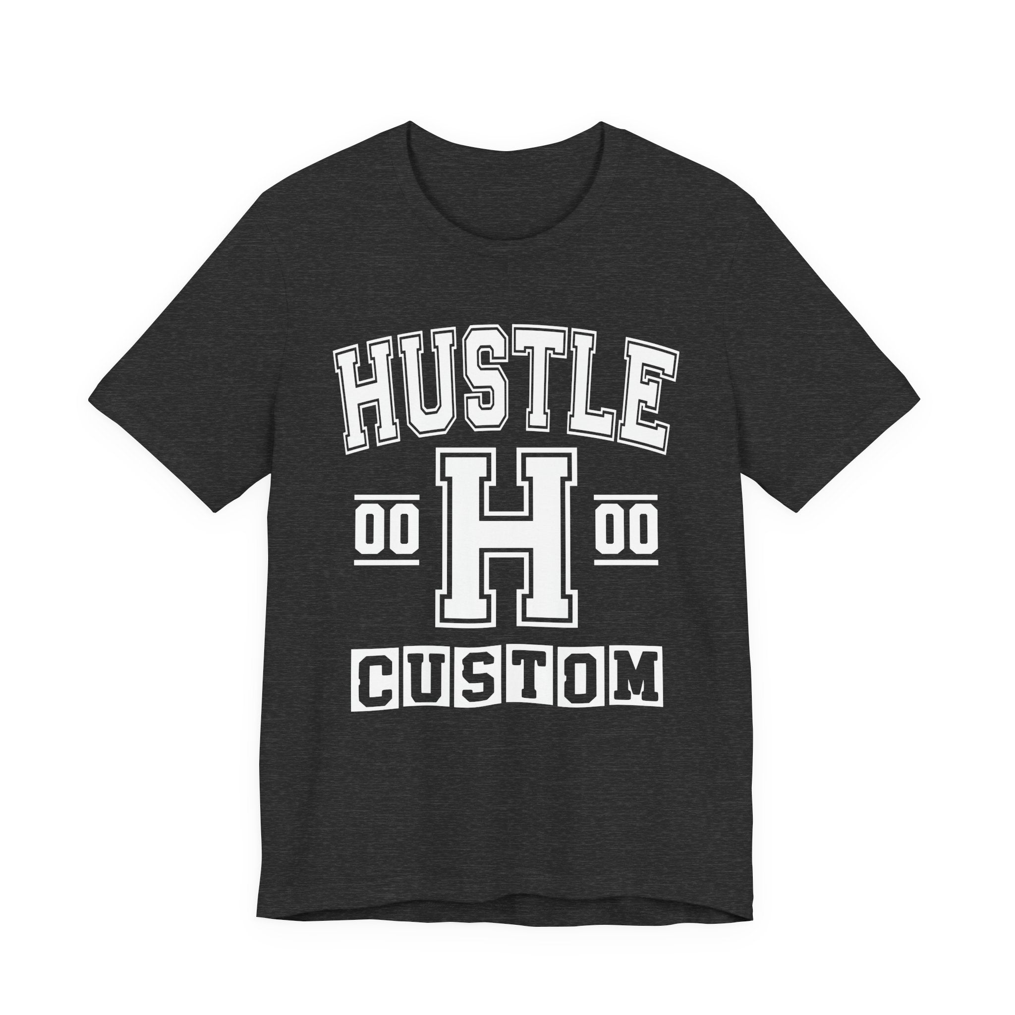 Custom Hustle Varsity Tee Shirt — Customize Birthday Day/Month/Year - Customize Season/nation/Society