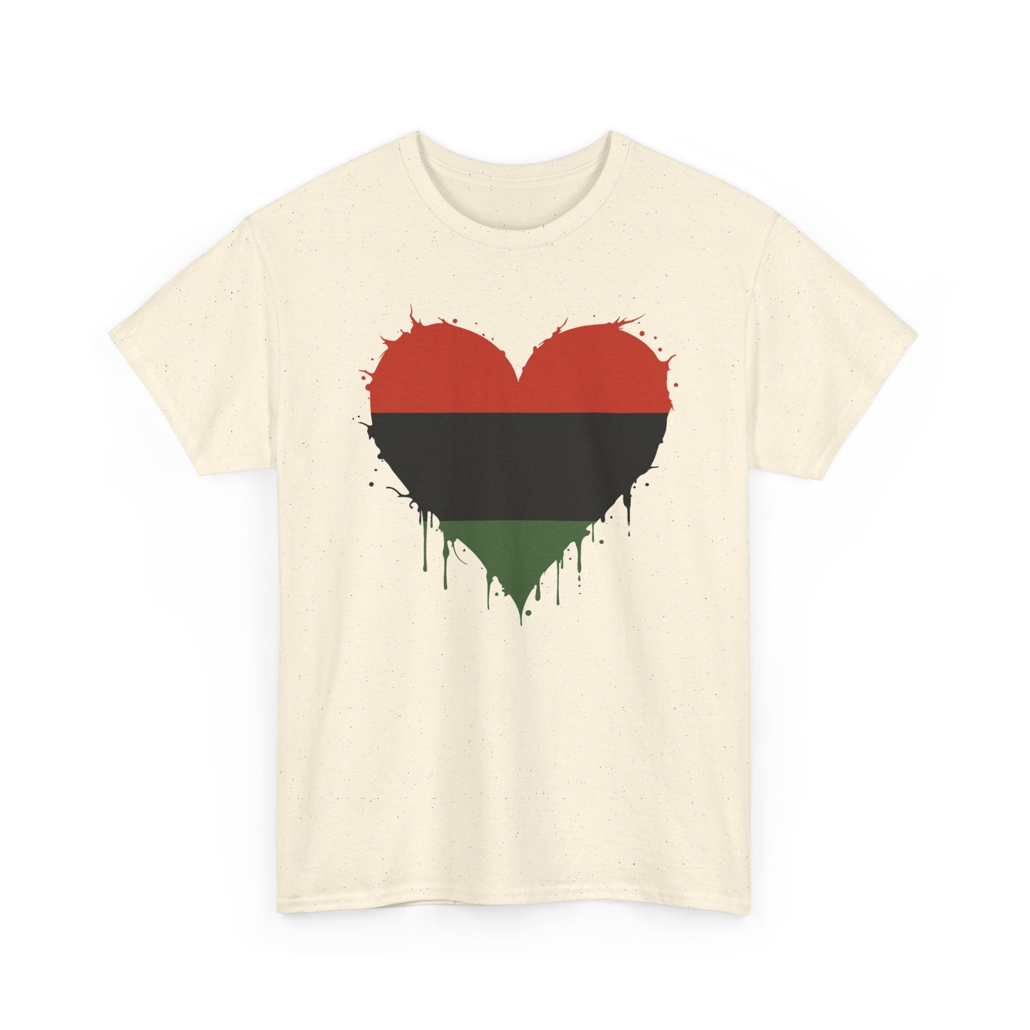 African African Red Black Green Heritage Colors Heart - T-Shirt