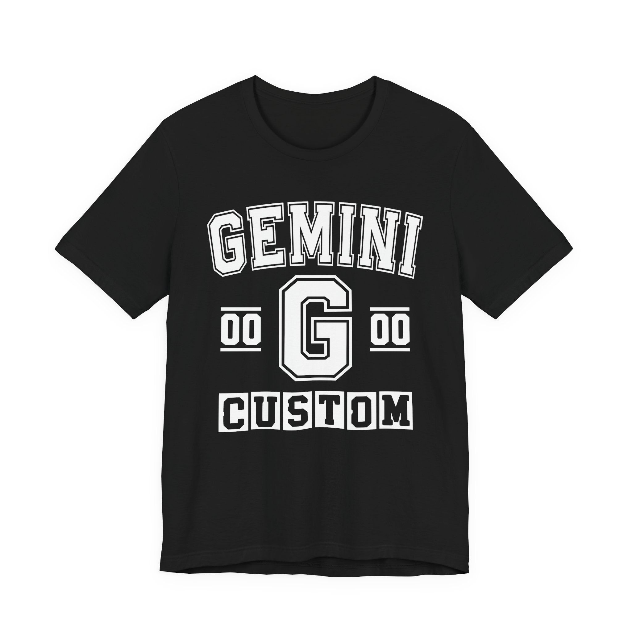 Custom Gemini Varsity Tee Shirt — Customize Birthday Day/Month/Year - Customize Season/nation/Society