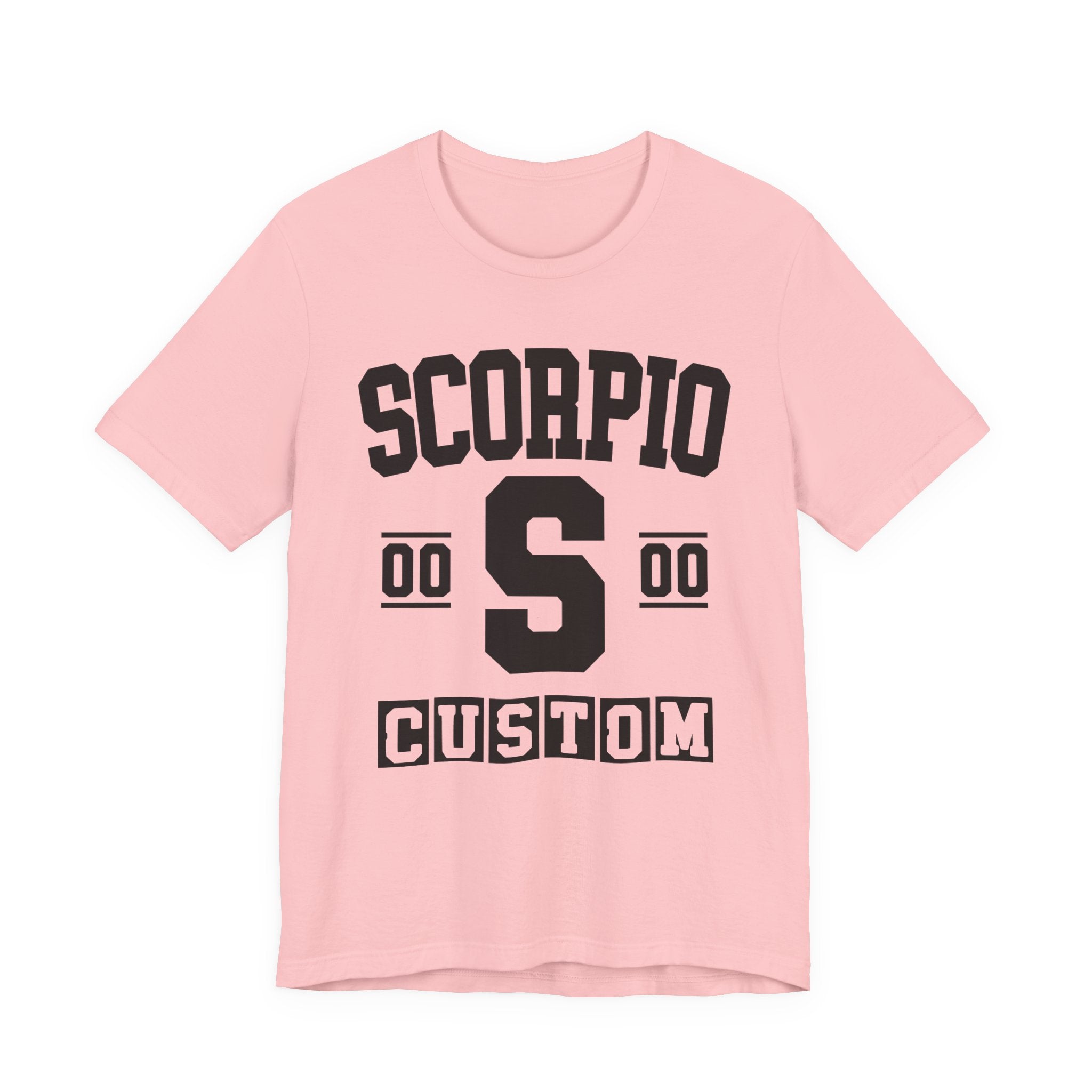 Custom Scorpio Varsity Tee Shirt — Customize Birthday Day/Month/Year - Customize Season/nation/Society