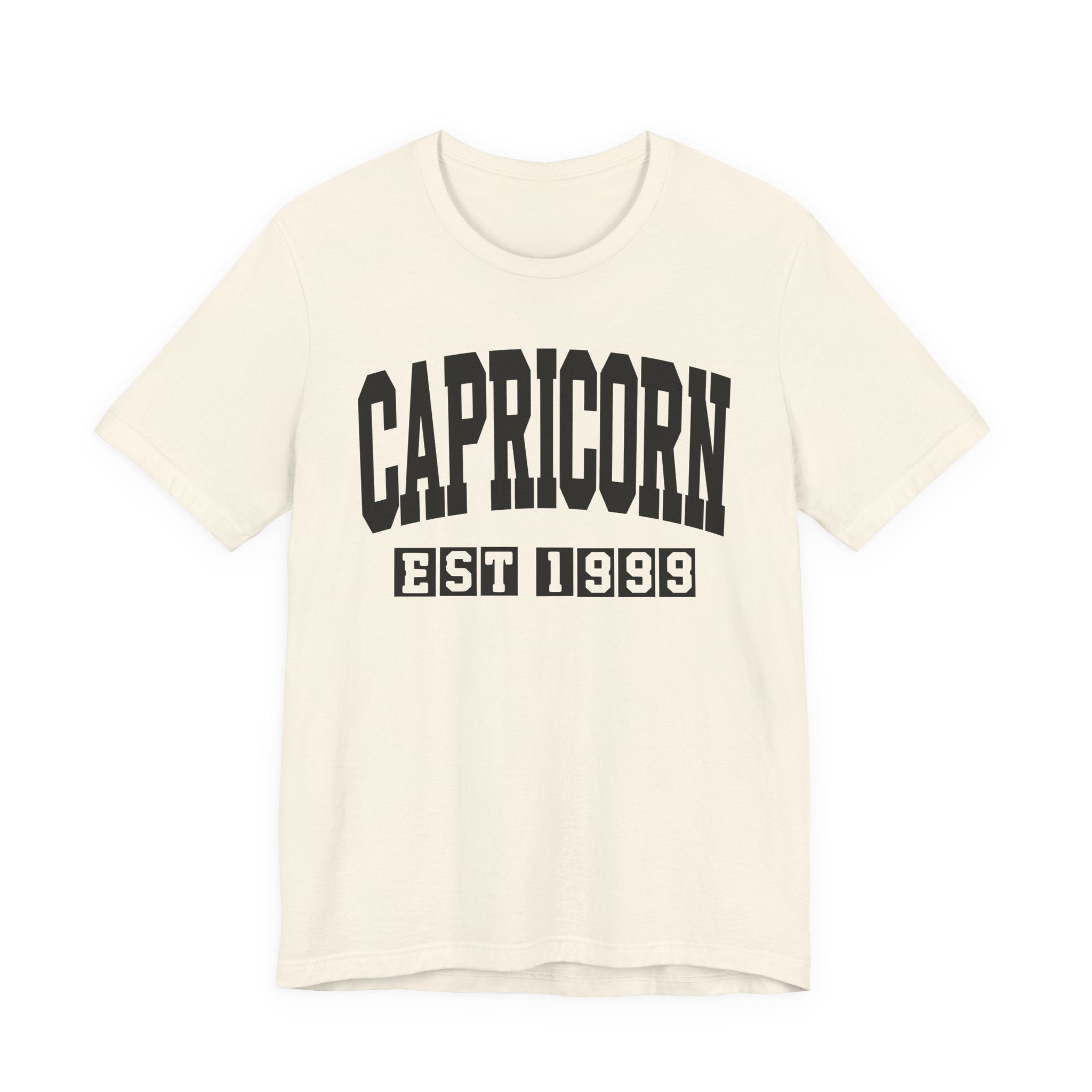 Capricorn EST (YEAR) Personalization — Zodiac Birthday Tee Shirt