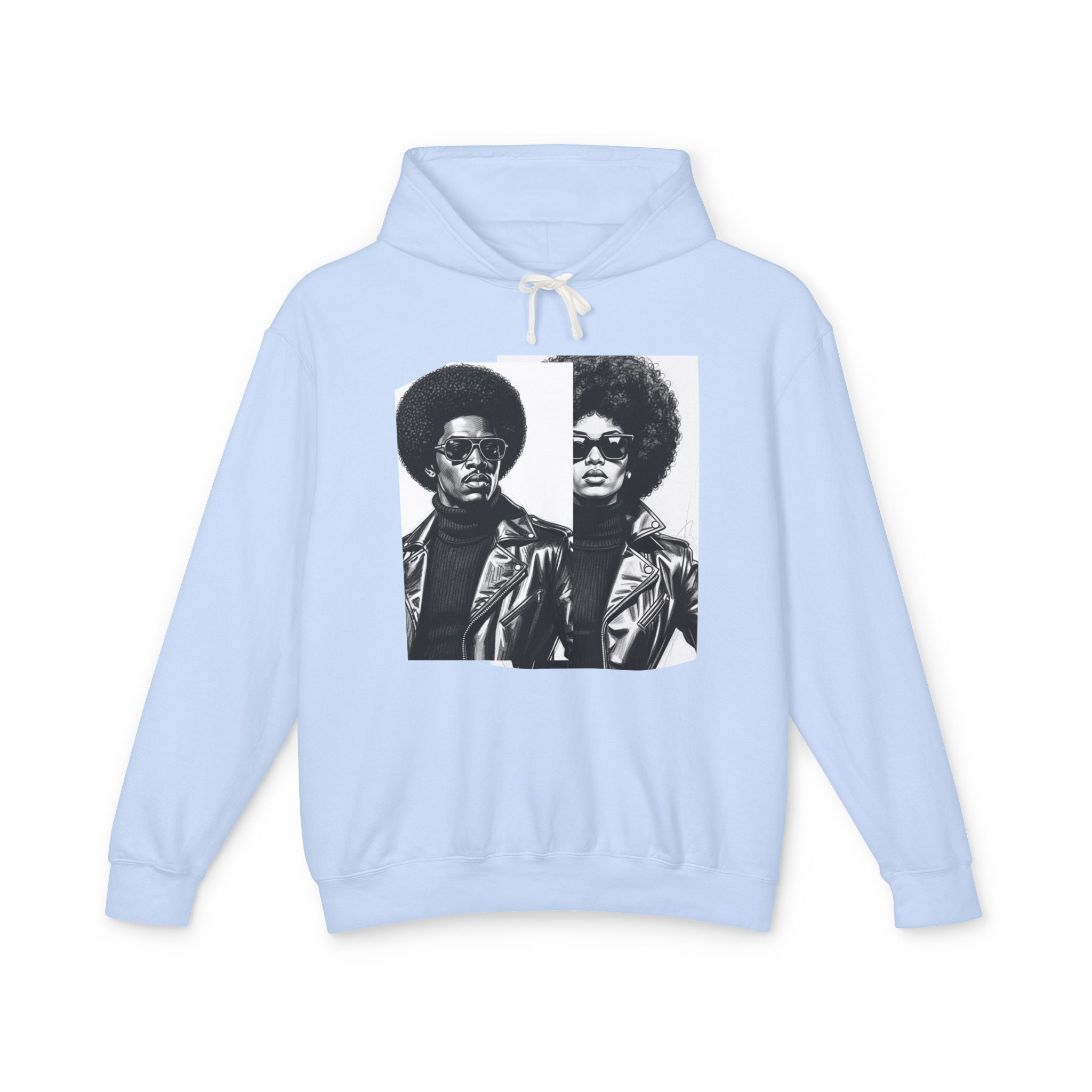 70s Black Couple Portrait - African American Pride Hoodie