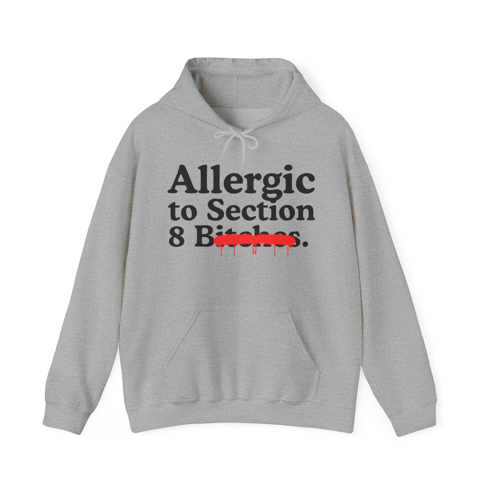 Allergic To Section 8 Bitches — Sarcastic Sassy Statement Hoodie