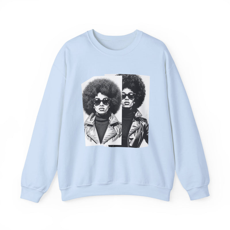 70s Portrait Of Black Woman — African American Woman Pride Sweatshirt