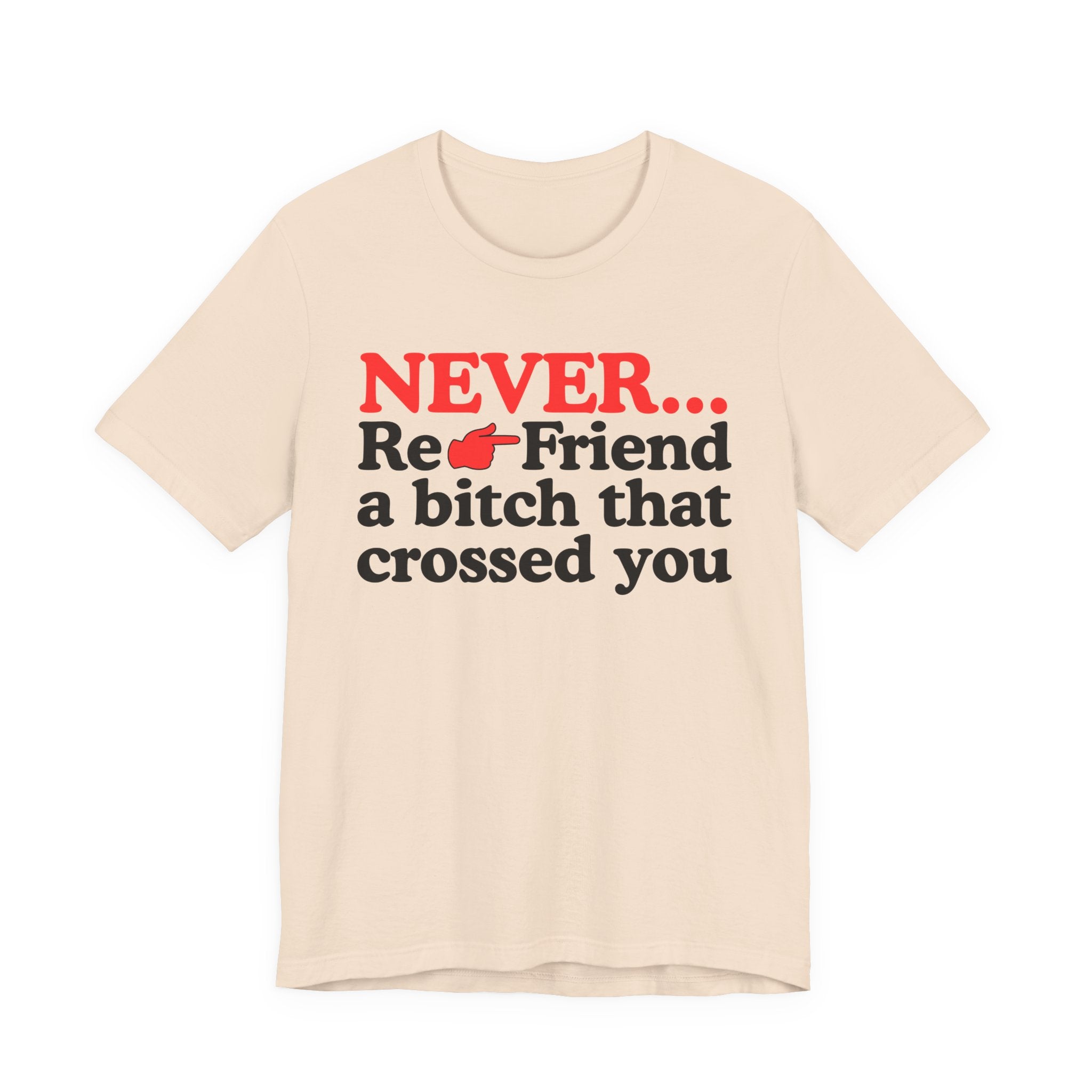 Never Re-Friend A Bitch That Crossed You  —  Reality Check Statement T-shirt