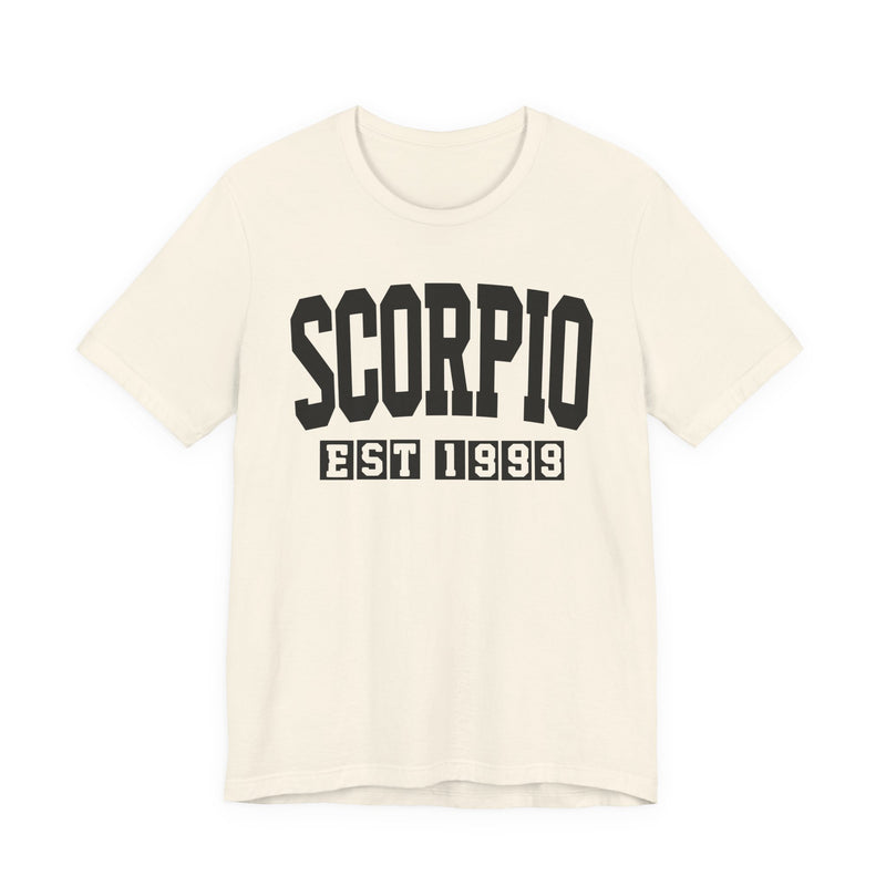 Scorpio EST (YEAR) Personalization — Zodiac Birthday T-Shirt
