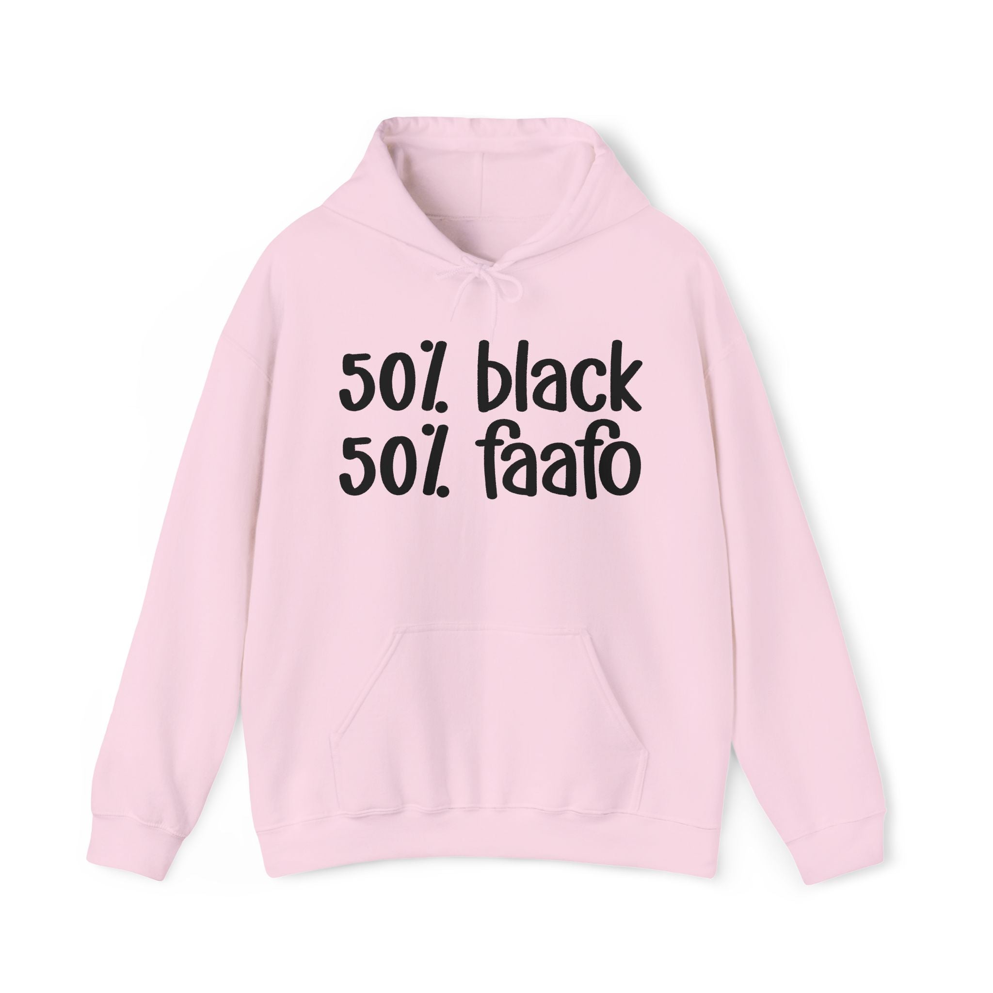 50% Black 50% FAAFO Hoodie
