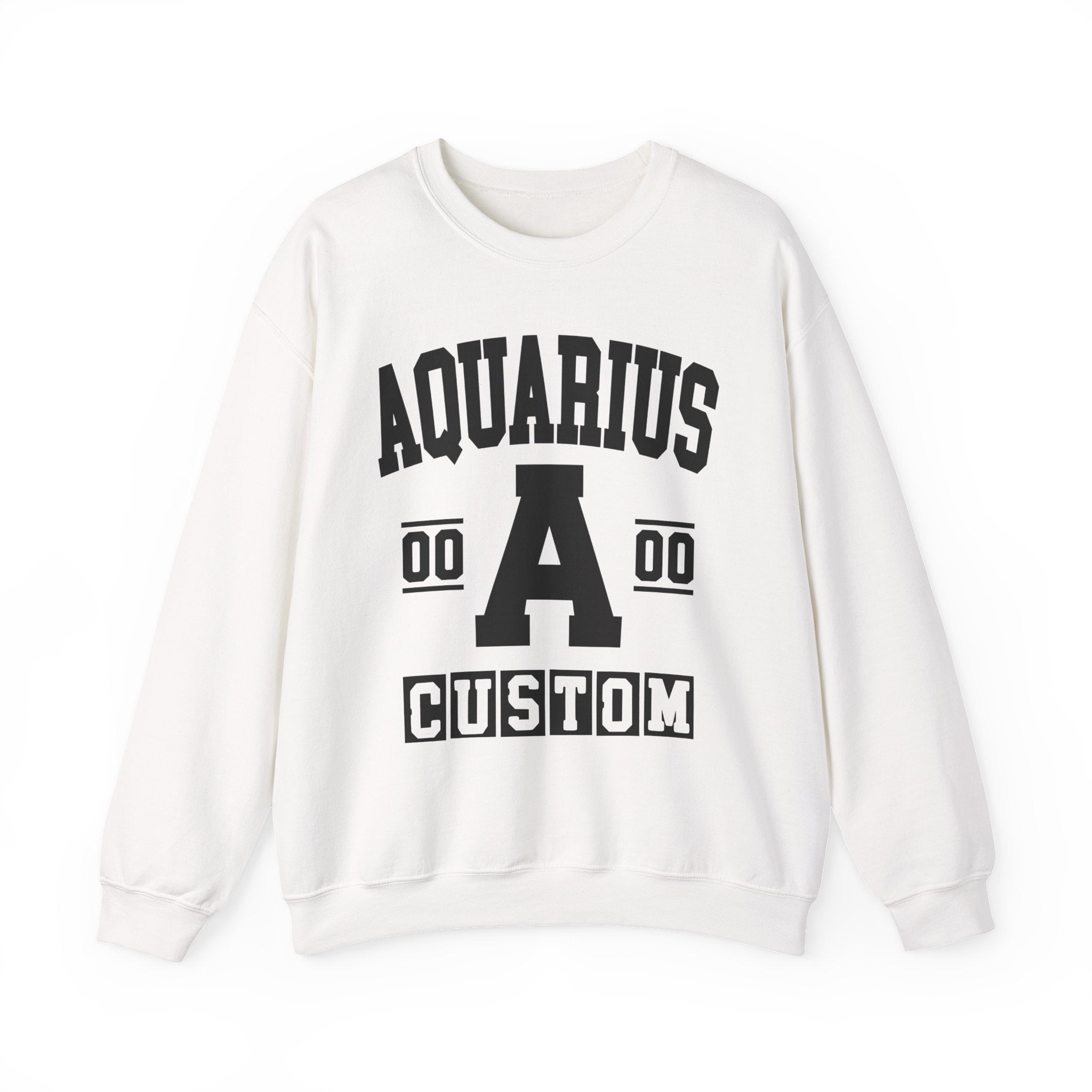 Custom Aquarius Varsity Sweatshirt - Customize Birthday Day/Month/Year - Customize Gemini Season/Nation