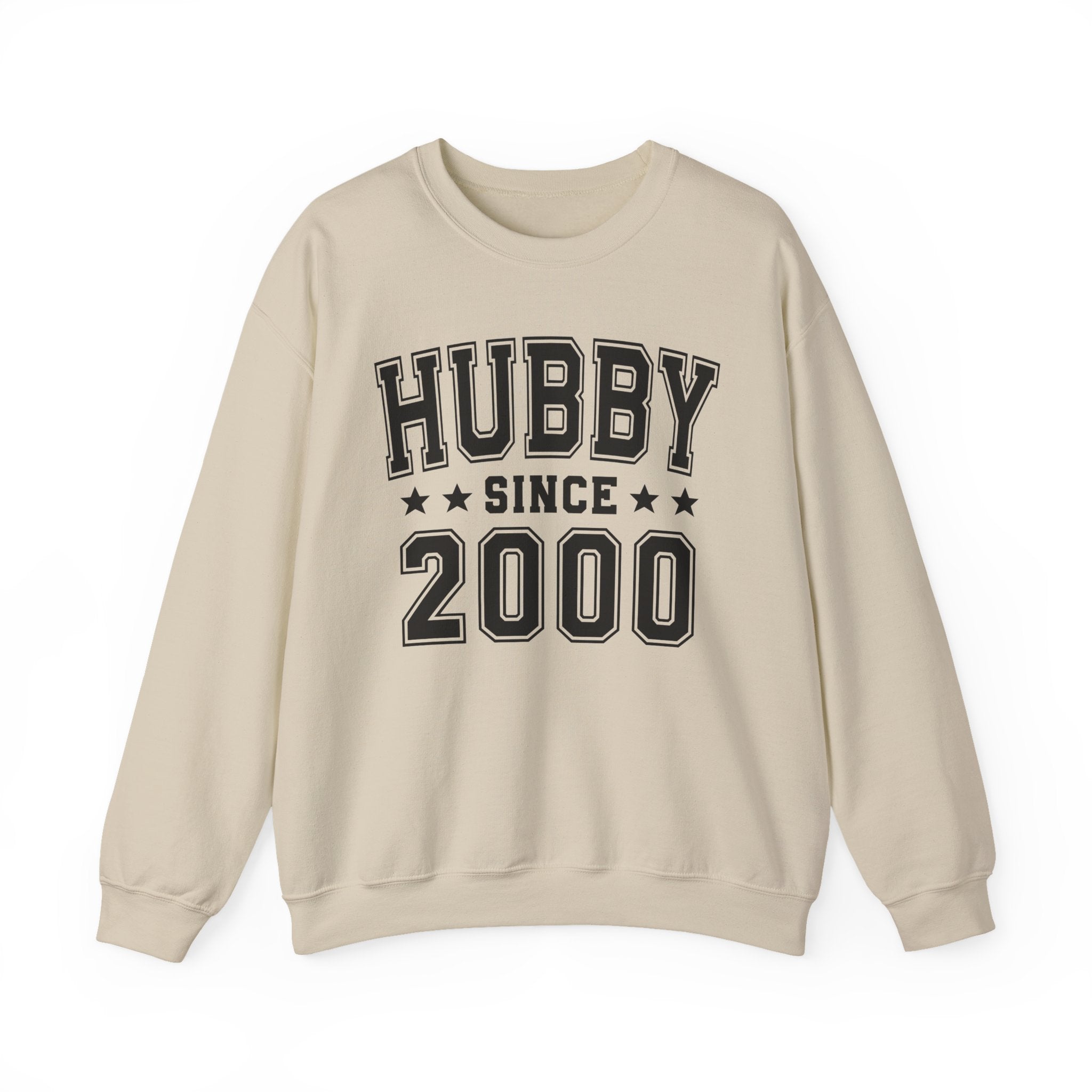 Hubby Since (Personalized Date) —  Husband/Married Couples Sweatshirt, Wedding & Anniversary Gift