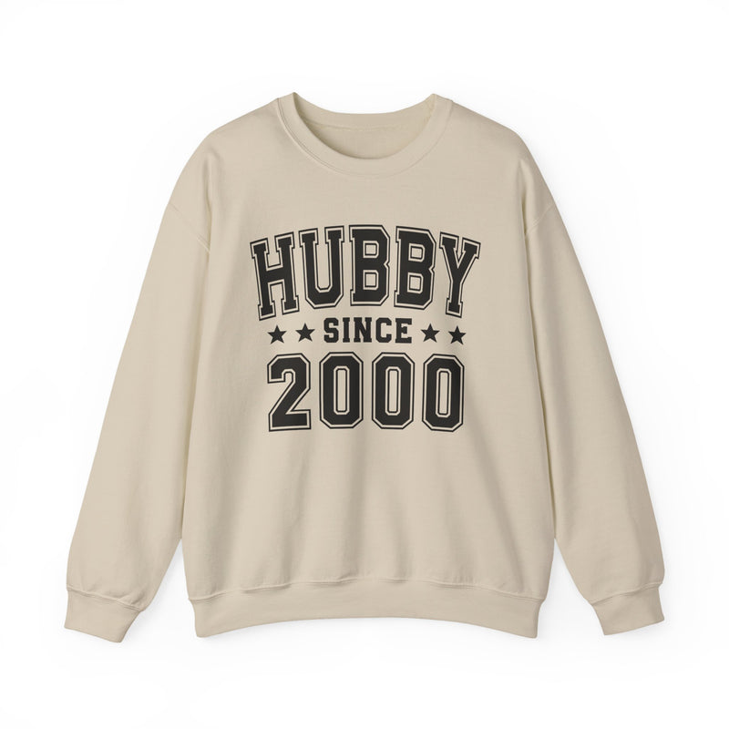 Hubby Since (Personalized Date) —  Husband/Married Couples Sweatshirt, Wedding & Anniversary Gift