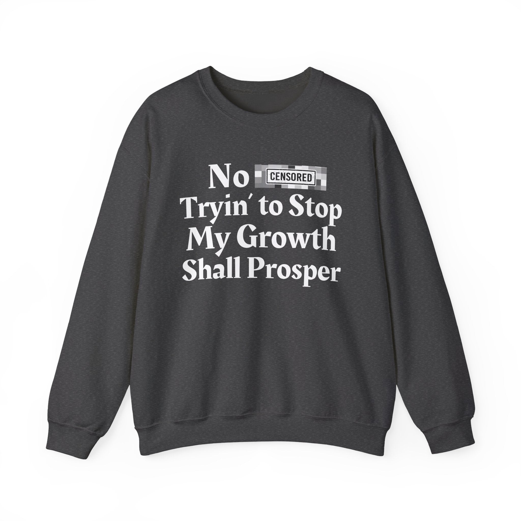 No Bitch Tryin' To Stop My Growth Shall Prosper — Bold Christian Statement Sweatshirt
