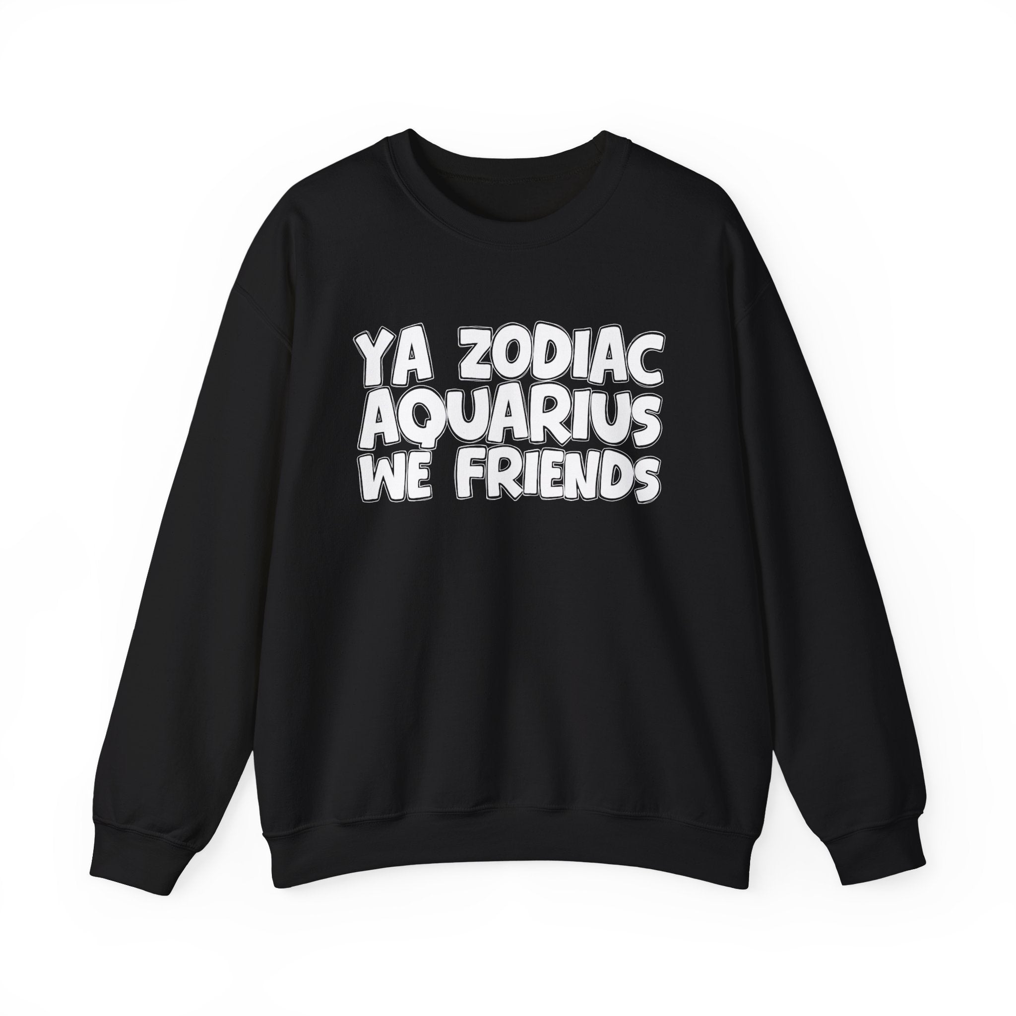 Ya Zodiac AQUARIUS We Friends - Fun Astrological Pride Sweatshirt