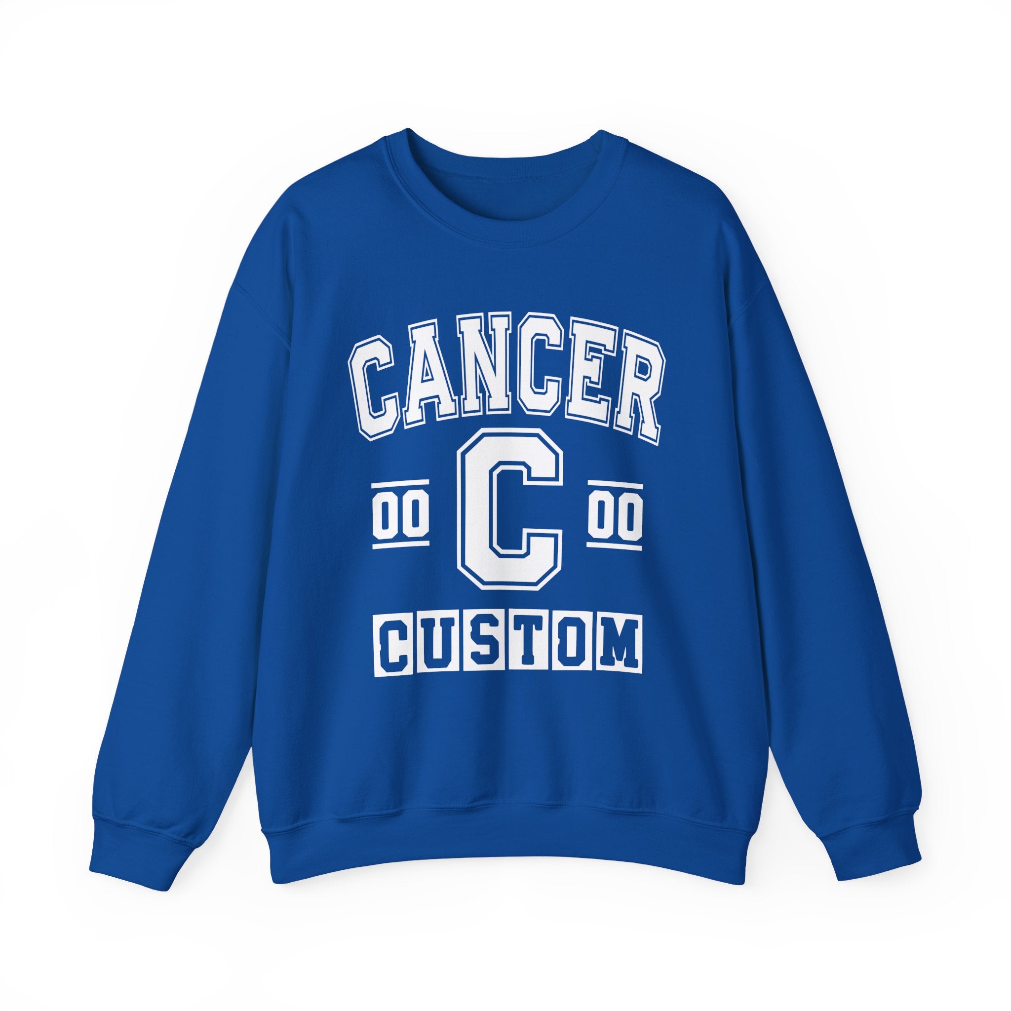 Custom Cancer Varsity Sweatshirt - Customize Birthday Day/Month/Year - Customize Gemini Season/Nation