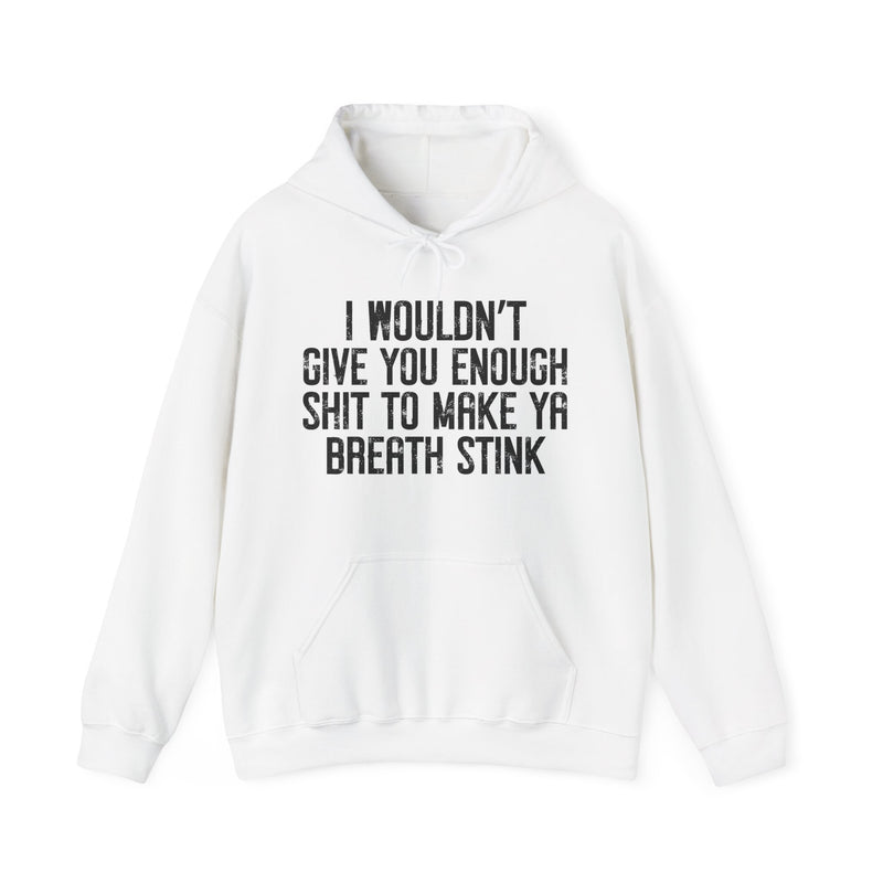 I Wouldn't Give You Enough Shit To Make Ya Breath Stink — Hoodie
