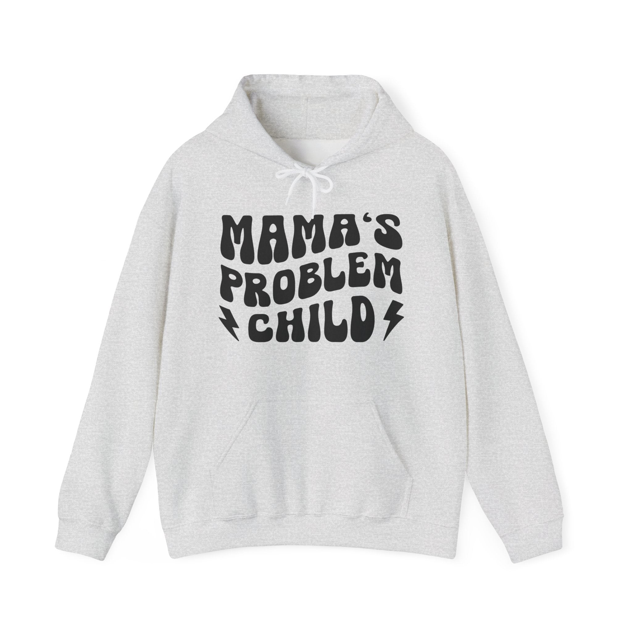 Mama's Problem Child Hoodie (wavy solid print)