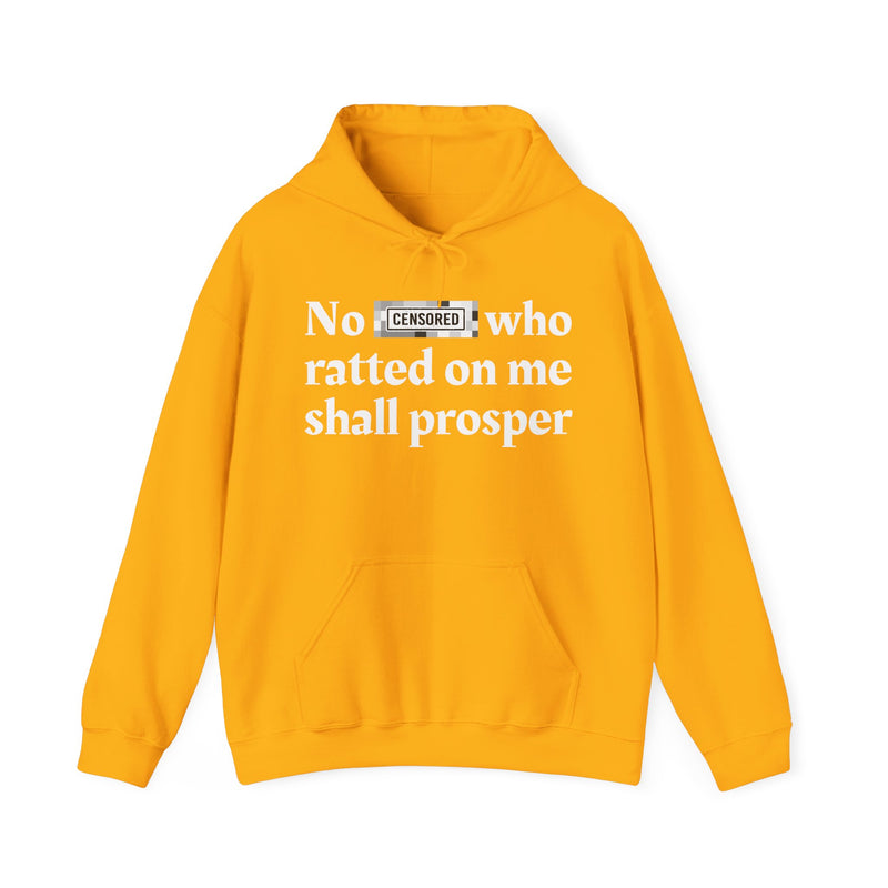 No Bitch Who Ratted On Me Shall Prosper — Hoodie