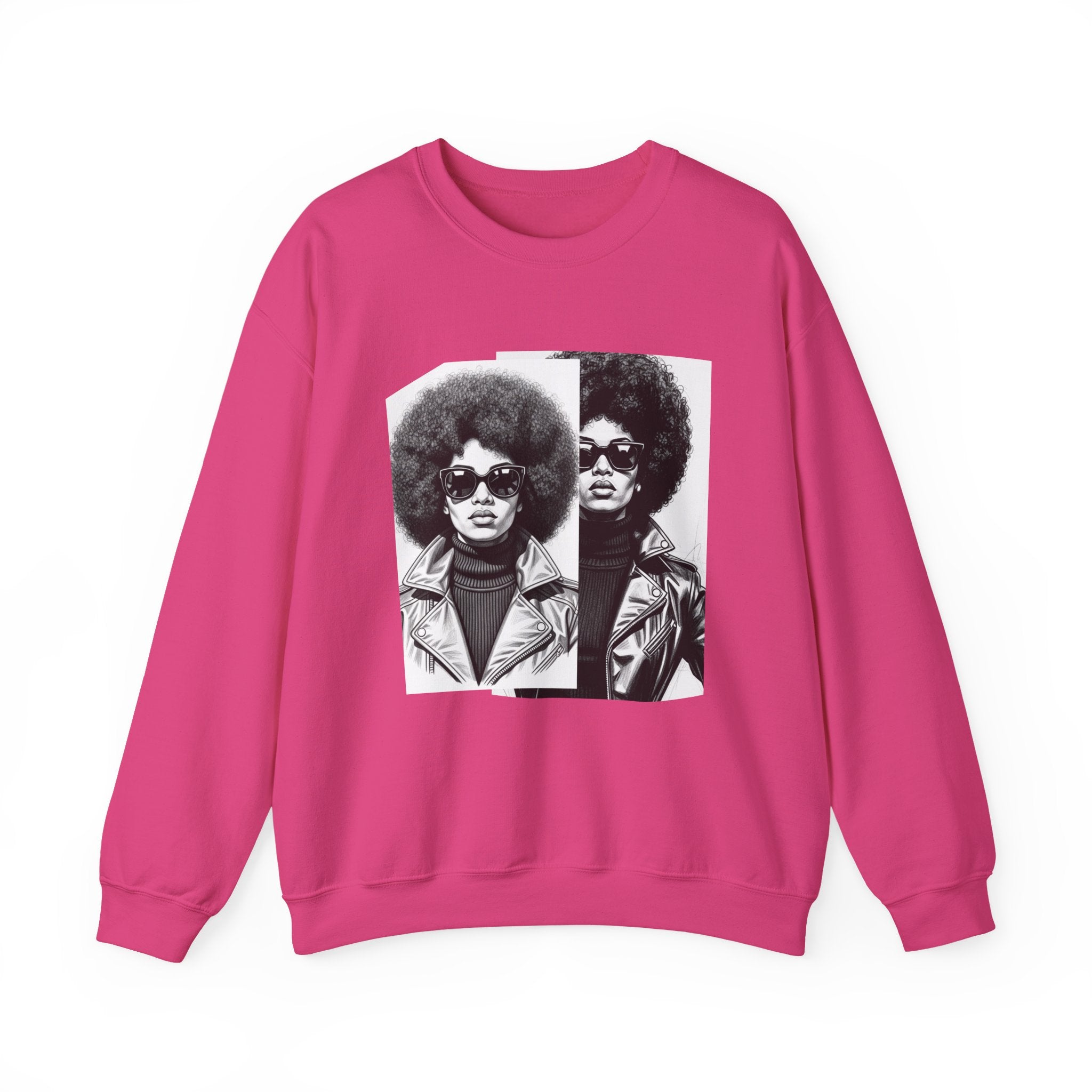 70s Portrait Of Black Woman - African American Woman Pride Sweatshirt