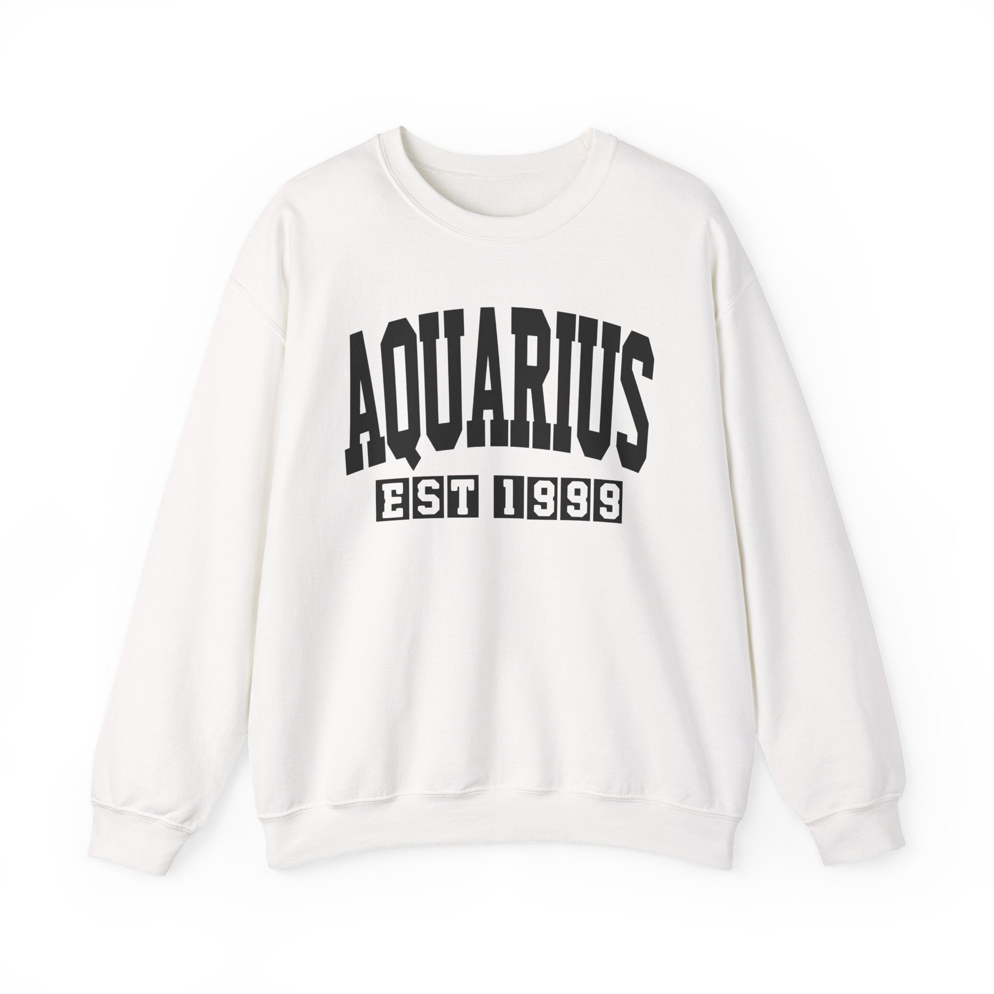 Aquarius (EST YEAR) Personalization — Zodiac Graphic Sweatshirt