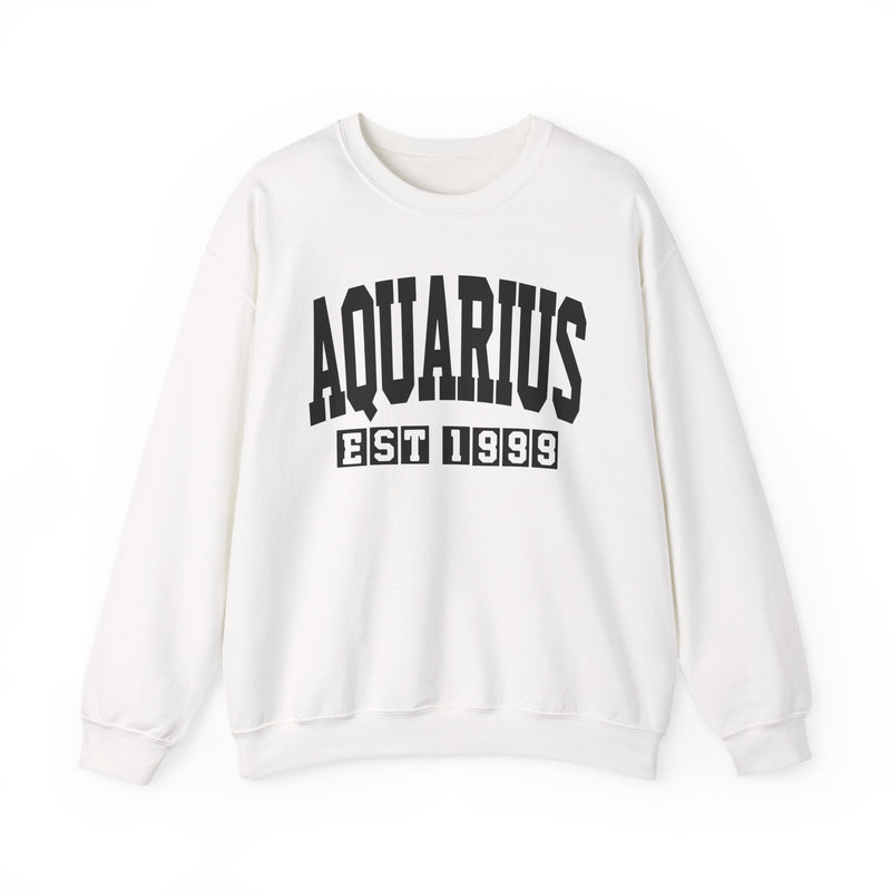 Aquarius (EST YEAR) Personalization — Zodiac Graphic Sweatshirt