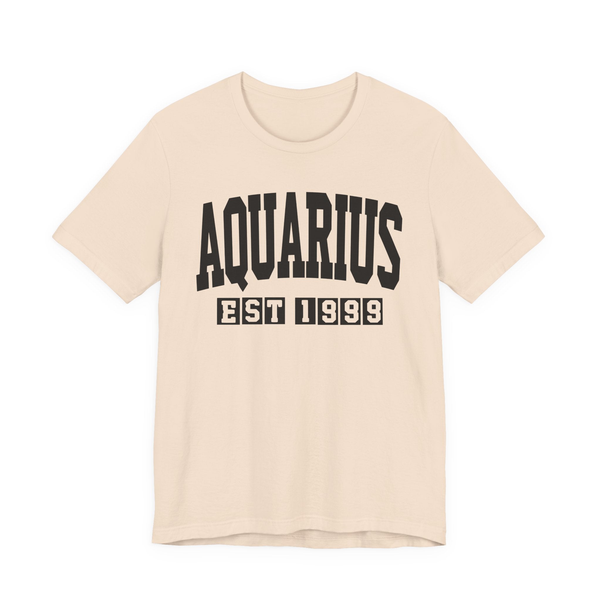 Aquarius EST (YEAR) Personalization — Zodiac Birthday Tee Shirt