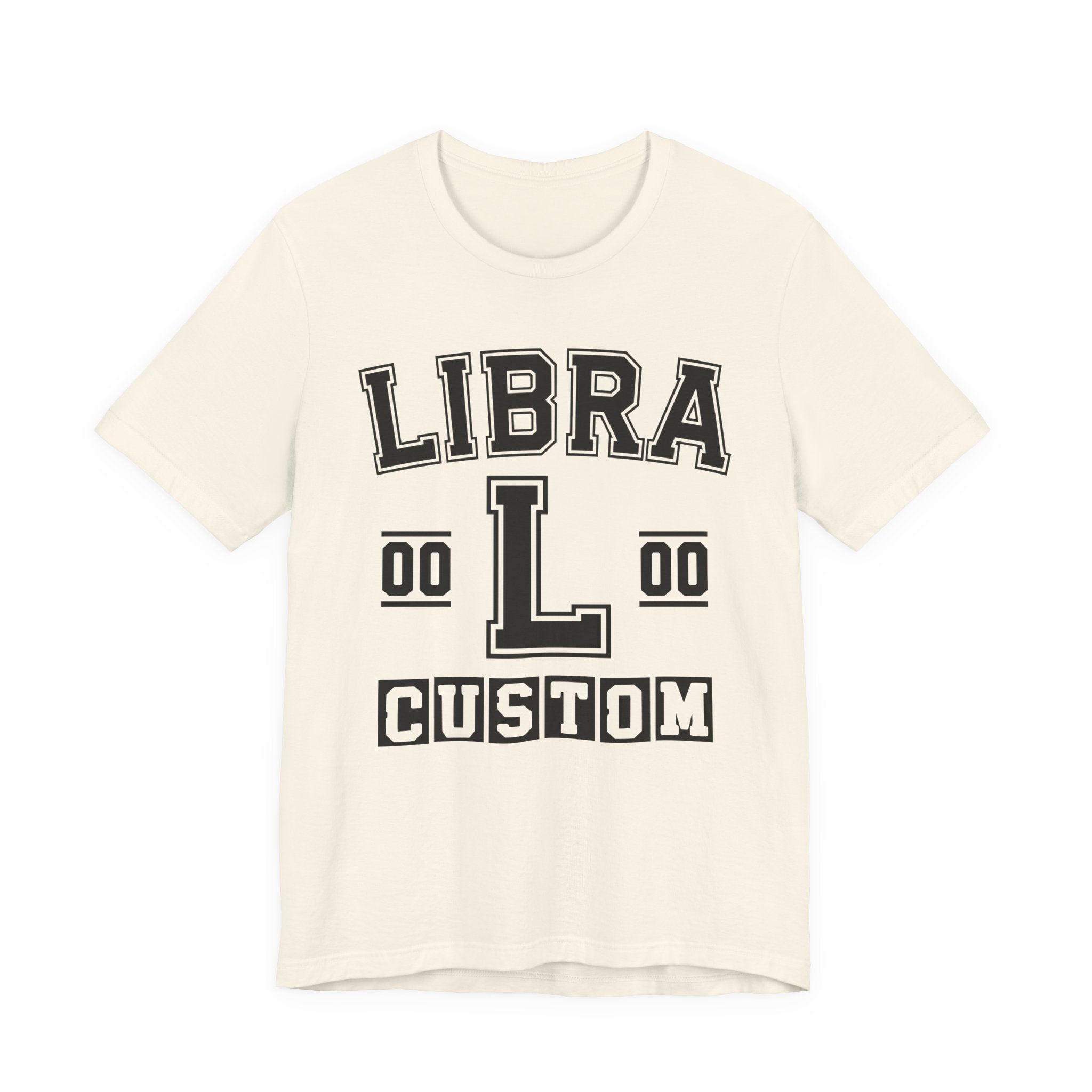 Custom Libra Varsity Tee Shirt — Customize Birthday Day/Month/Year - Customize Season/nation/Society